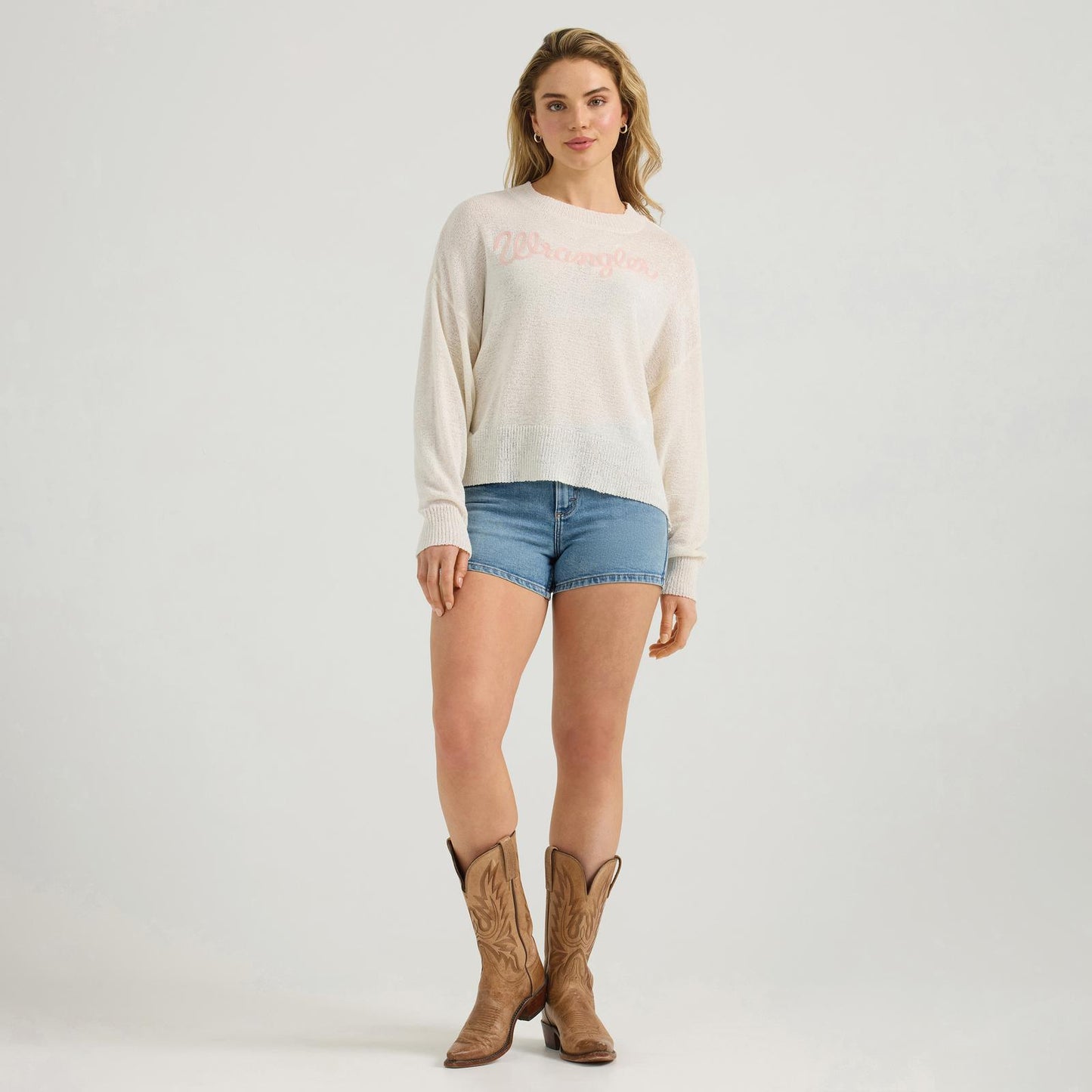 Wrangler Whip Cream Logo Sweater