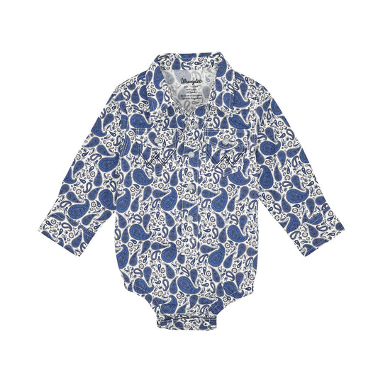 Wrangler Blue Paisley Onesie