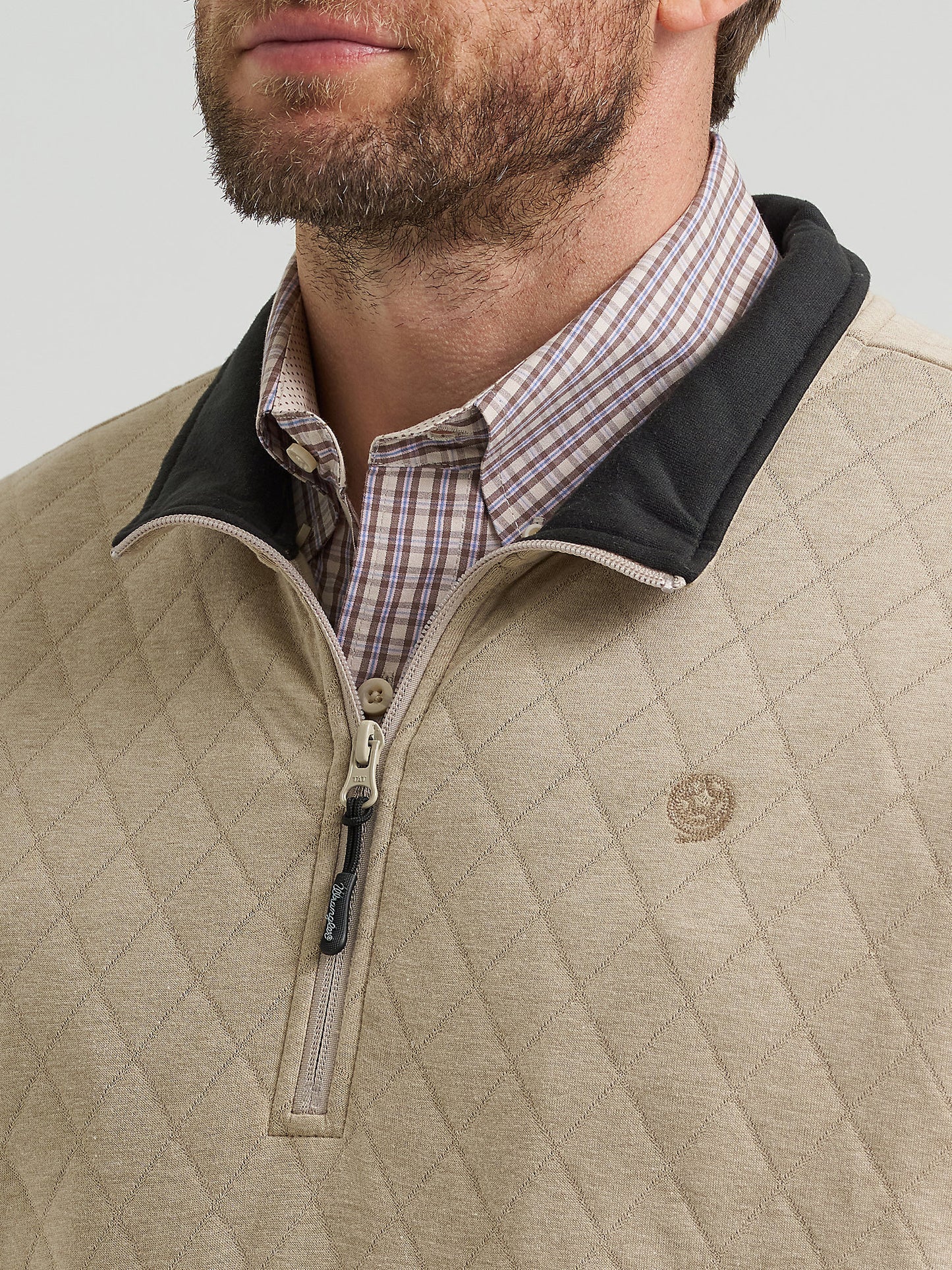 George Strait Tan Quilted Pullover