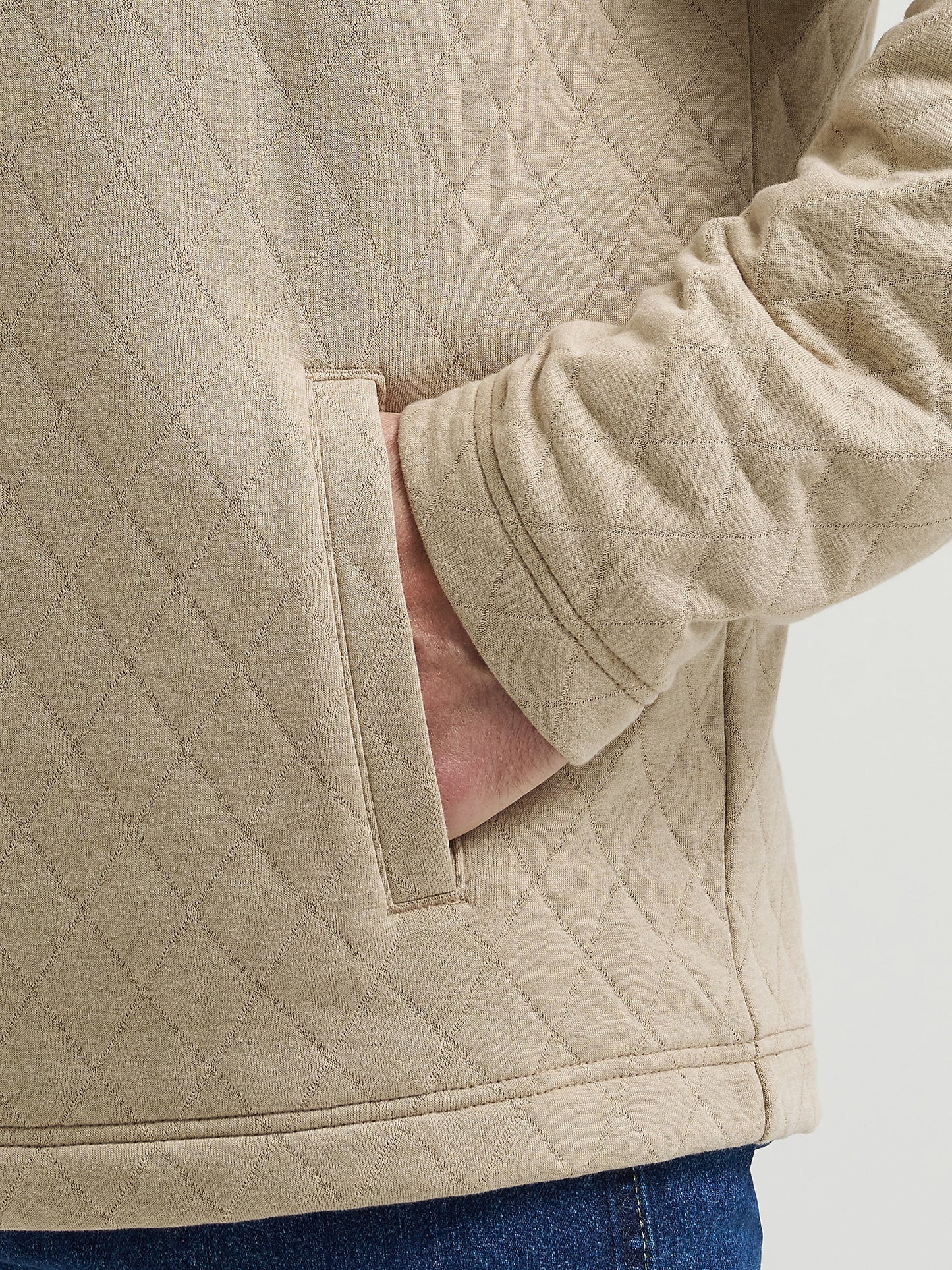 George Strait Tan Quilted Pullover