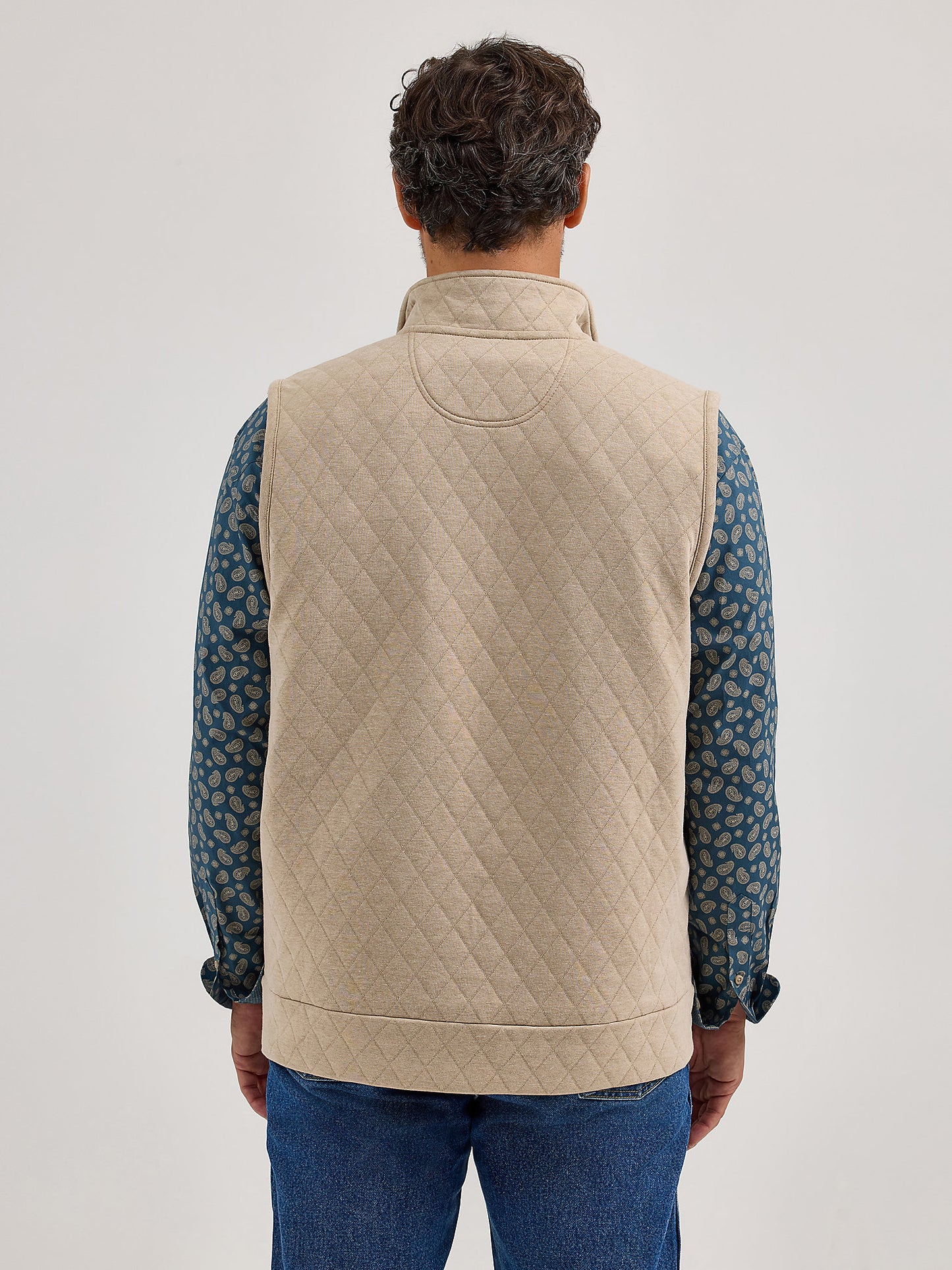 George Strait Tan Quilted Vest