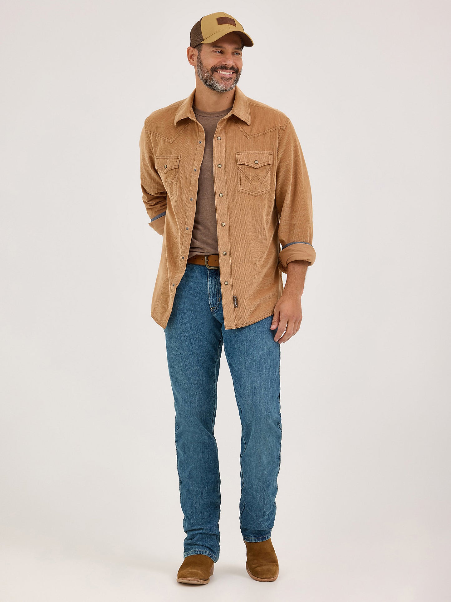 Wrangler Corduroy Snap Up Sandy