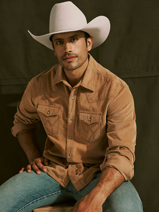 Wrangler Corduroy Snap Up Sandy