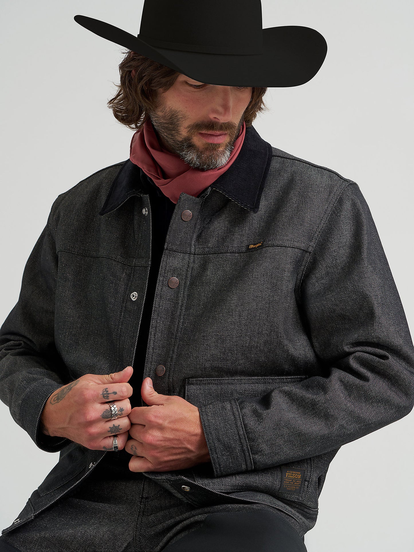 Wrangler Filson Black Denim Work Jacket