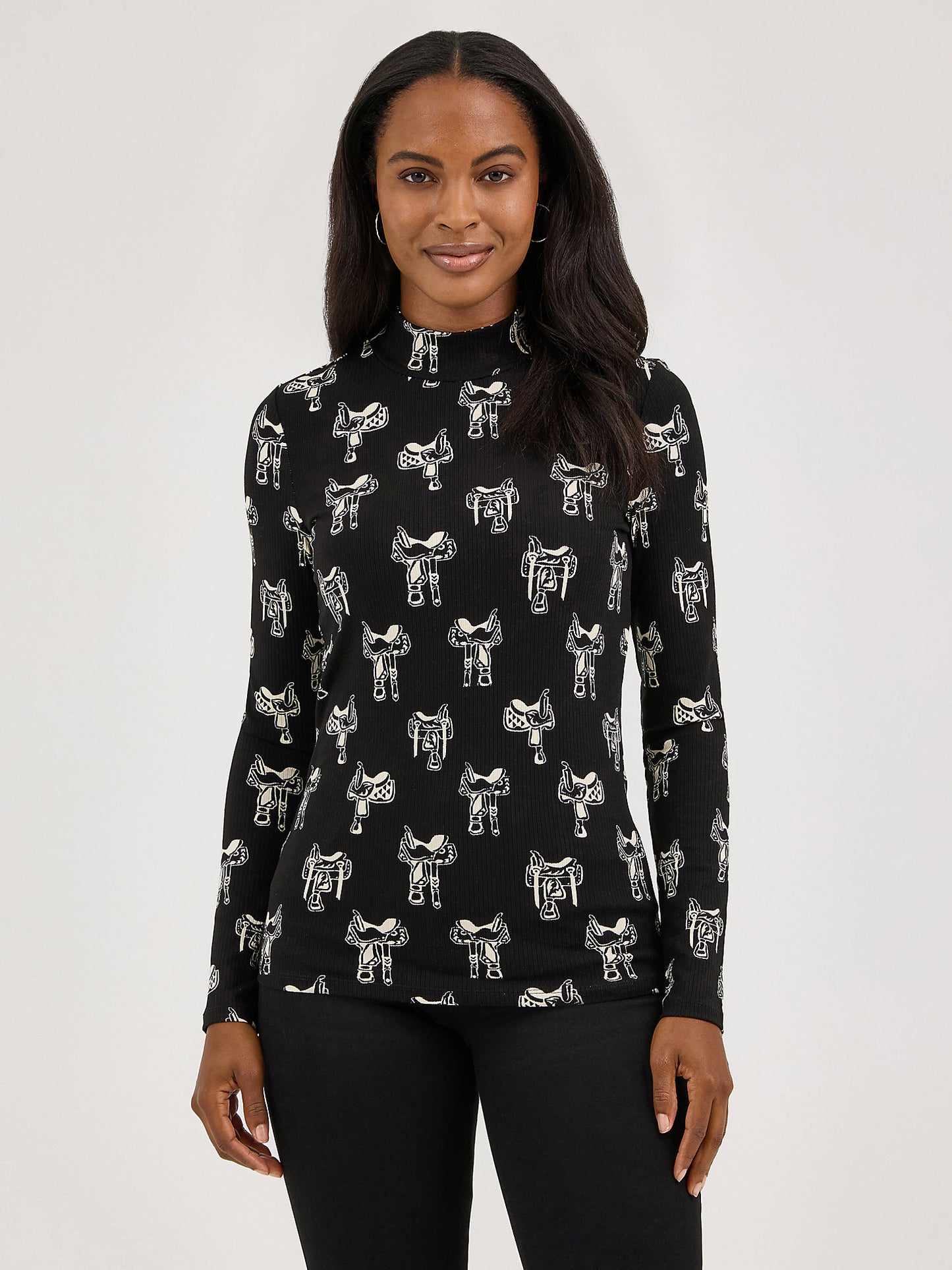 Wrangler Saddles Women's Mock Neck