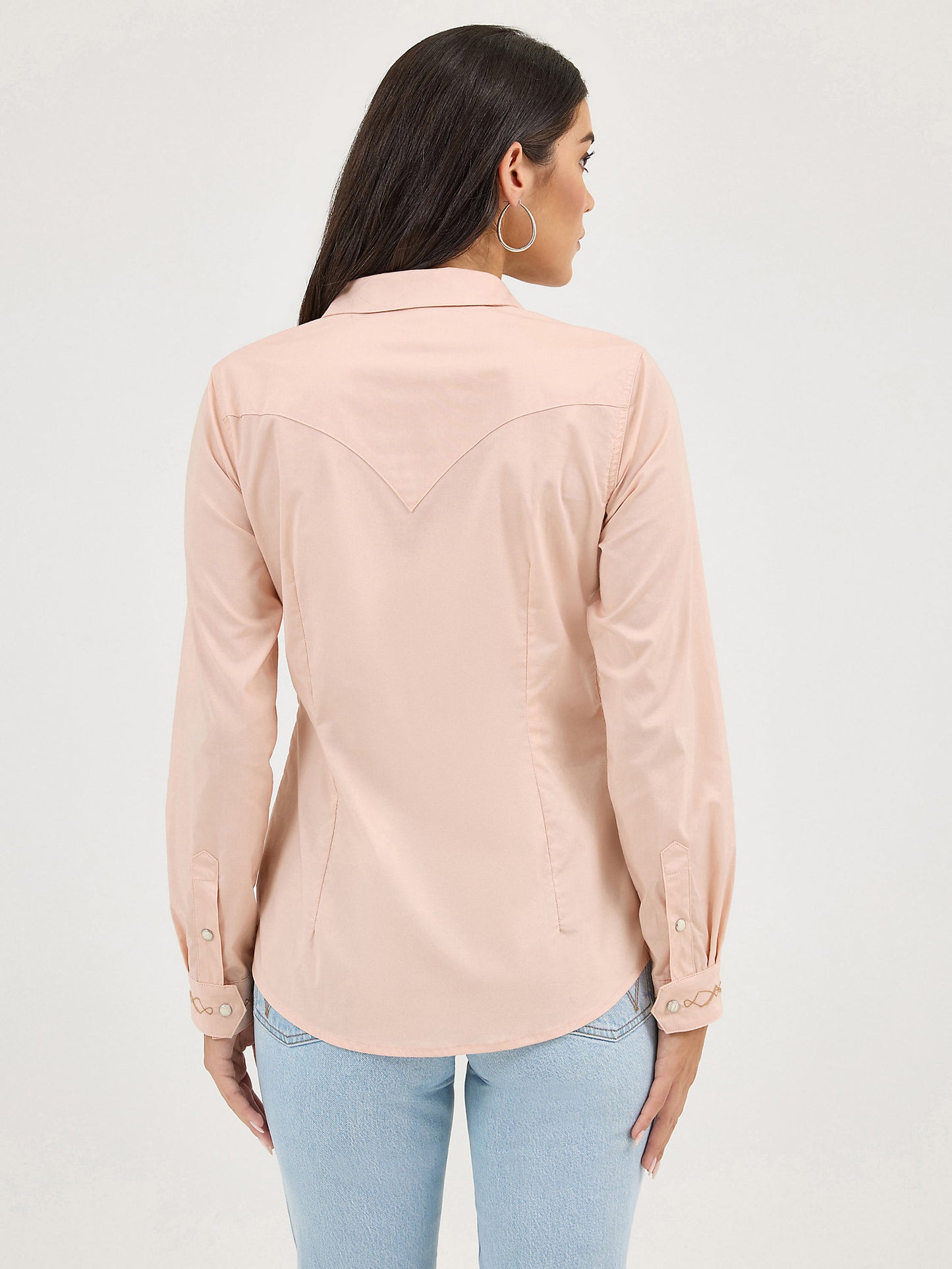 Wrangler Pink Bootstitch Snap Up