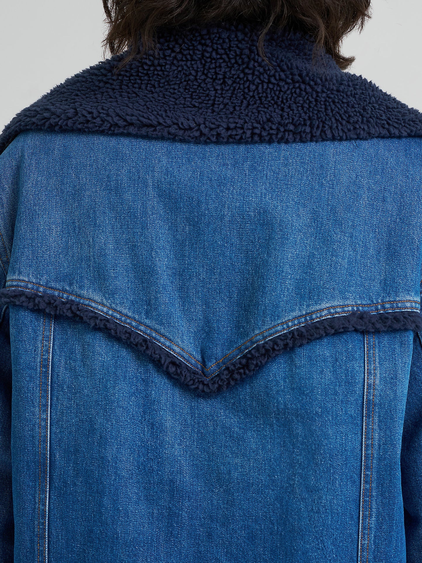 Aspen Wrangler Denim Trench Sherpa Coat