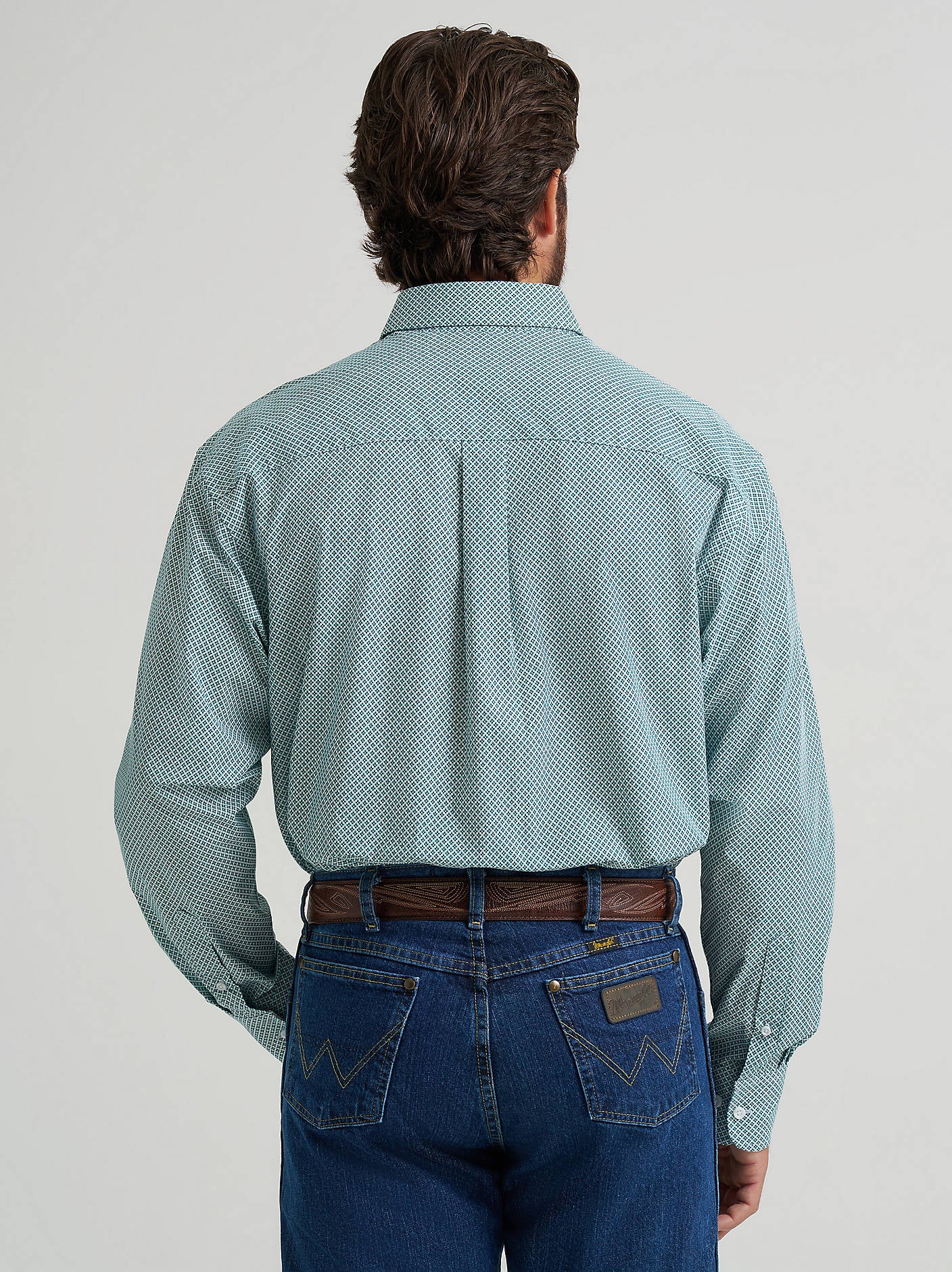 Wrangler George Strait Teal Mirage Men's Button Up