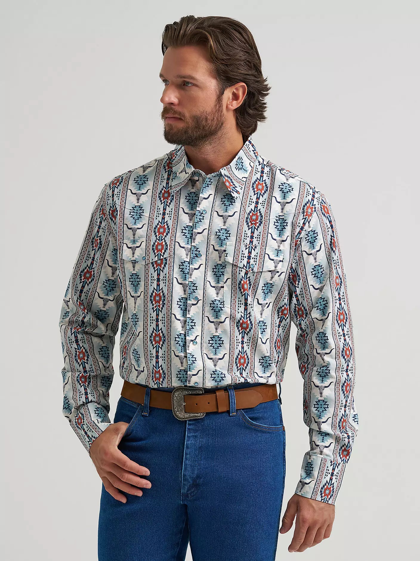 Wrangler Checotah Longhorn Men's Snap Up