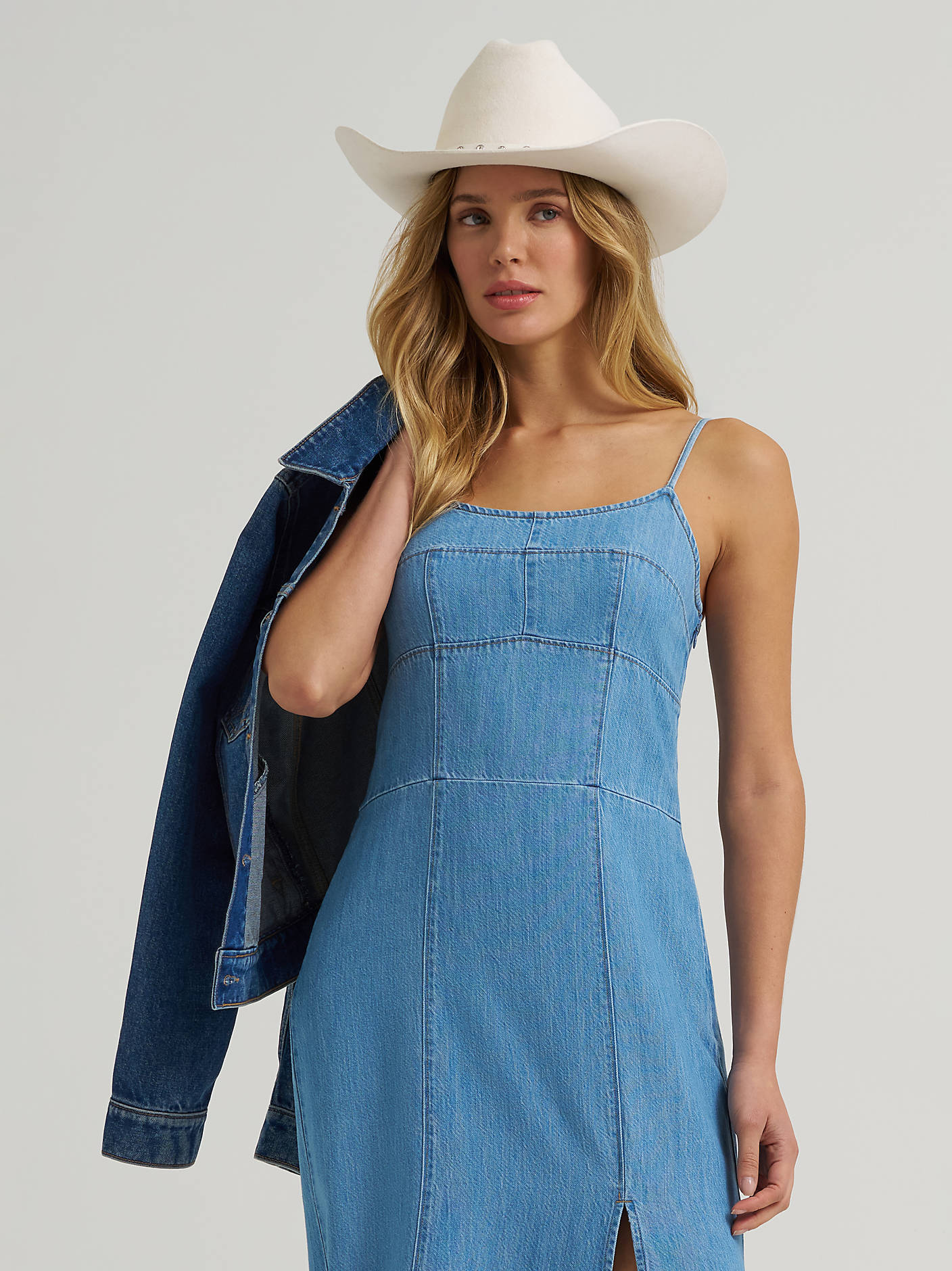 Wrangler Silhouette Denim Maxi Dress