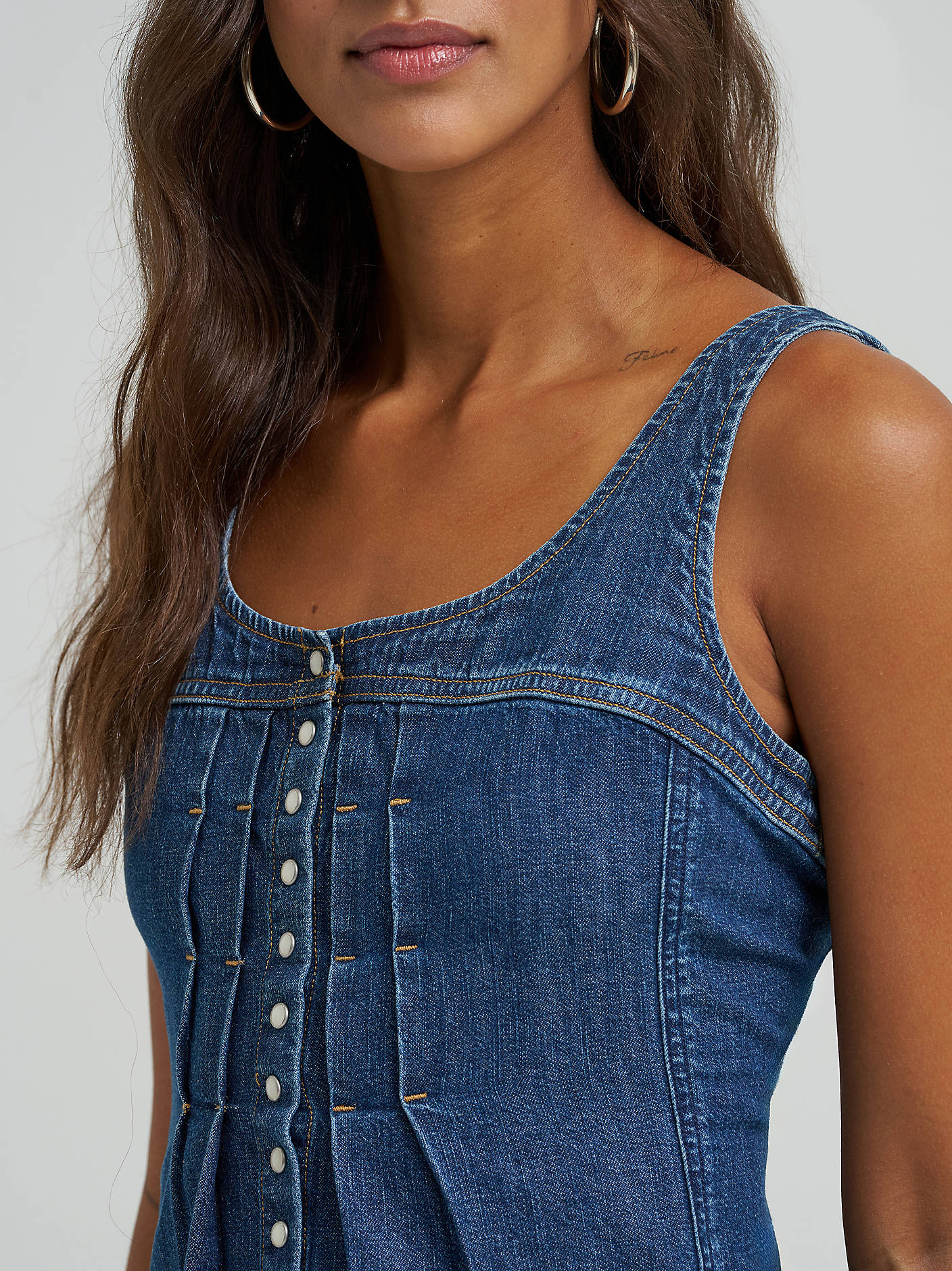 Wrangler Pintuck Corset Snap Up