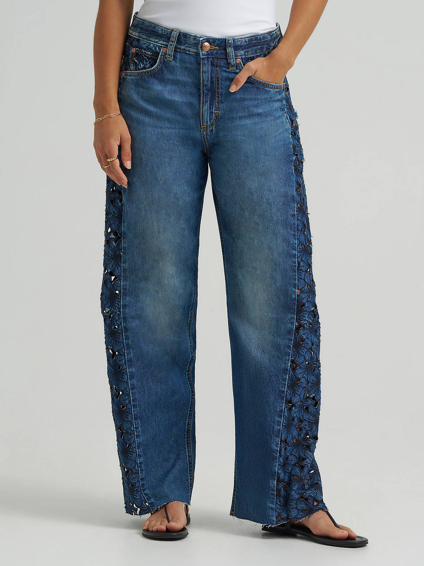 Lee Denim Lace Barrel Jean