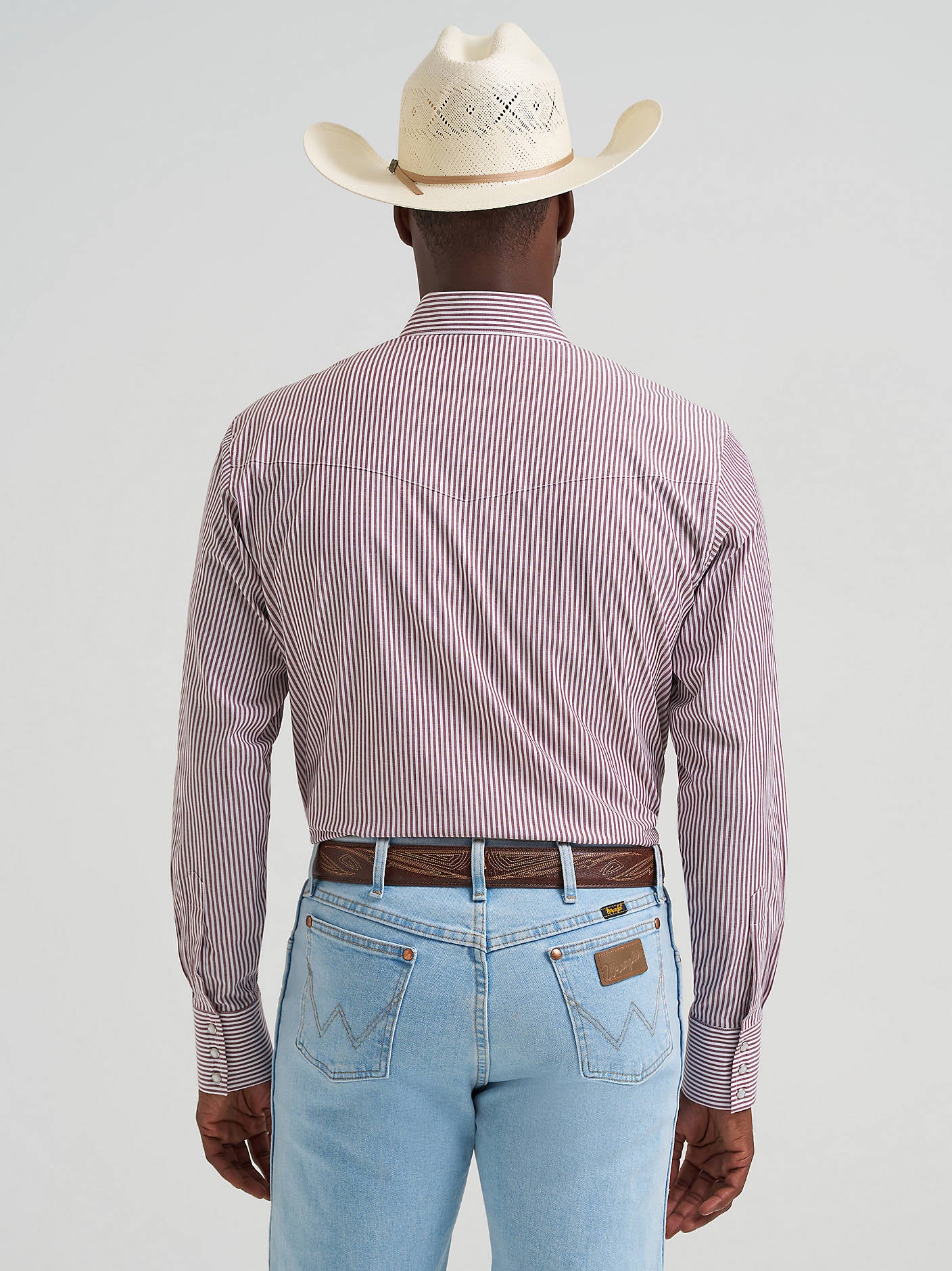 Wrangler Wine Wrinkle Resist Snap