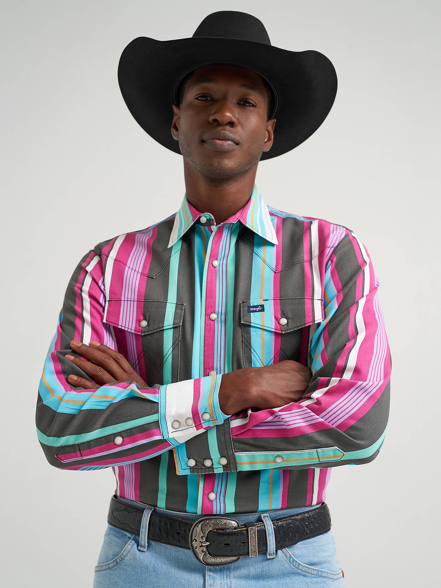 Wrangler Brushpopper Bold Multi Snap Up