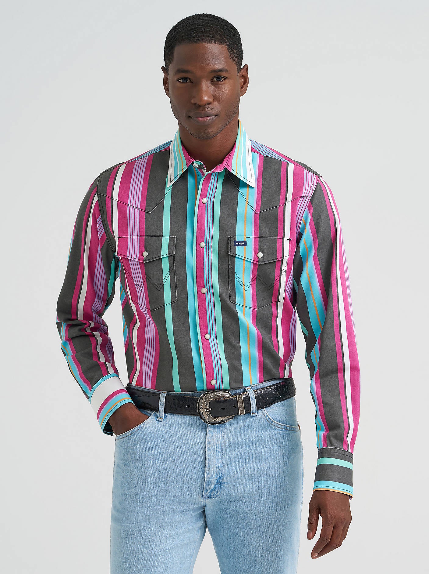 Wrangler Brushpopper Bold Multi Snap Up