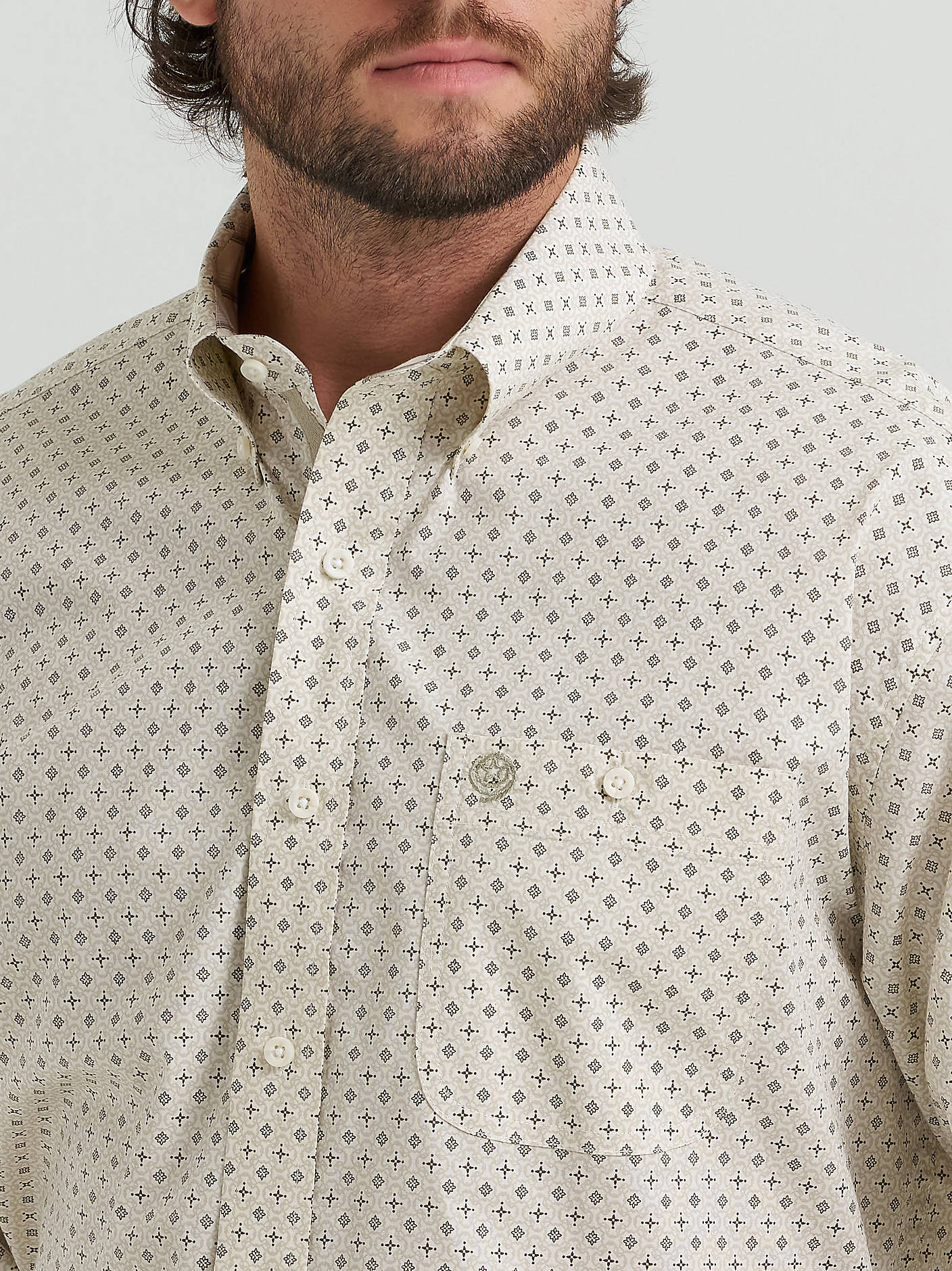 Wrangler George Strait Star Tan Men's Button Up