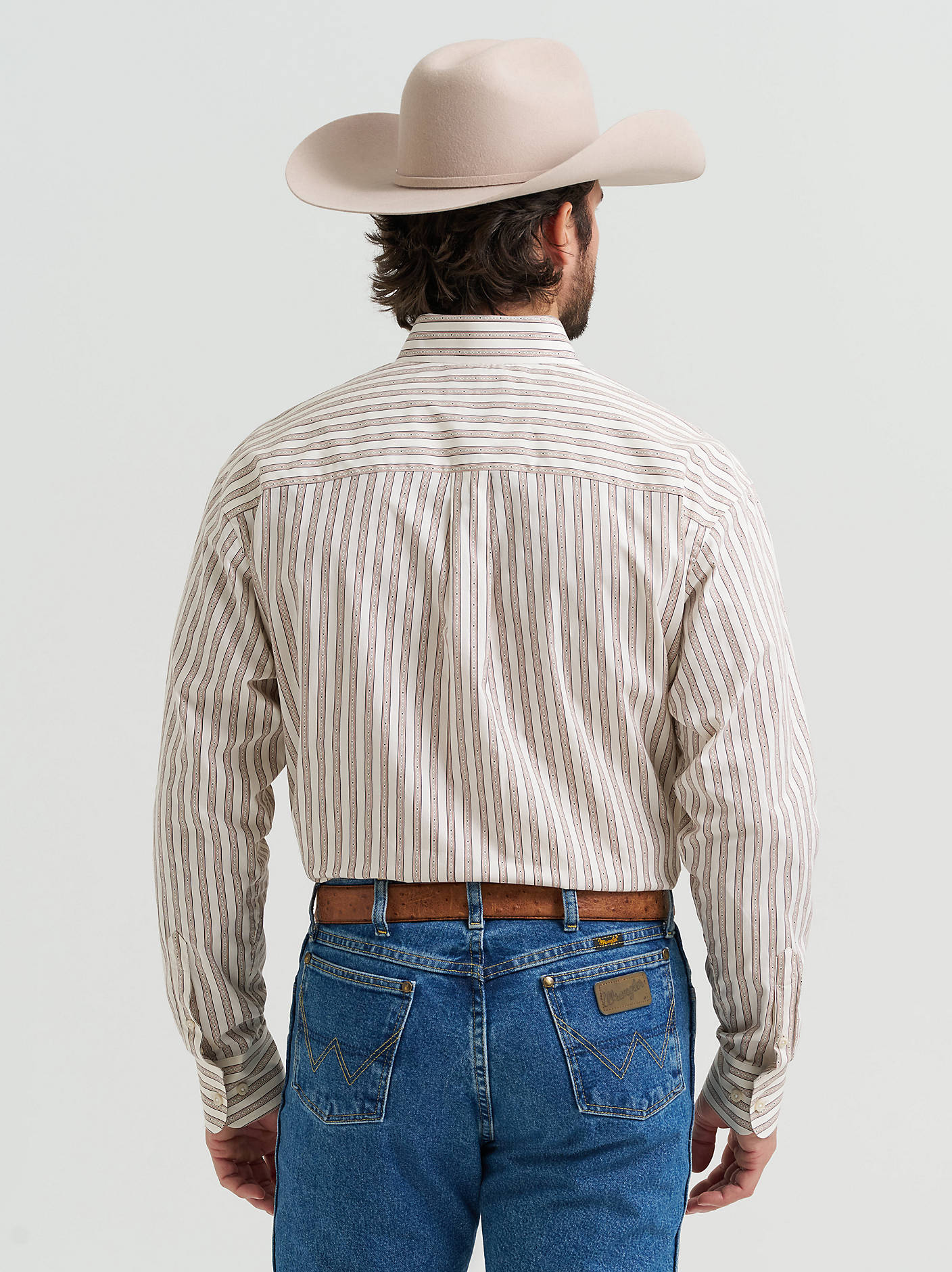 Wrangler George Strait Stripe Rust Men's Button Up