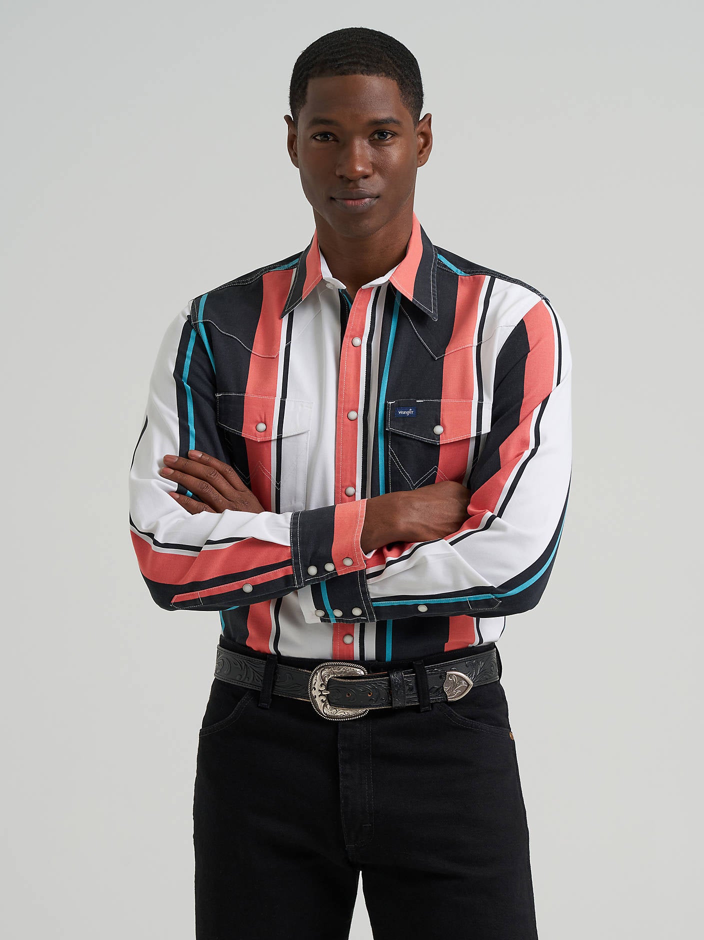 Wrangler Brushpopper Coral Snap Up