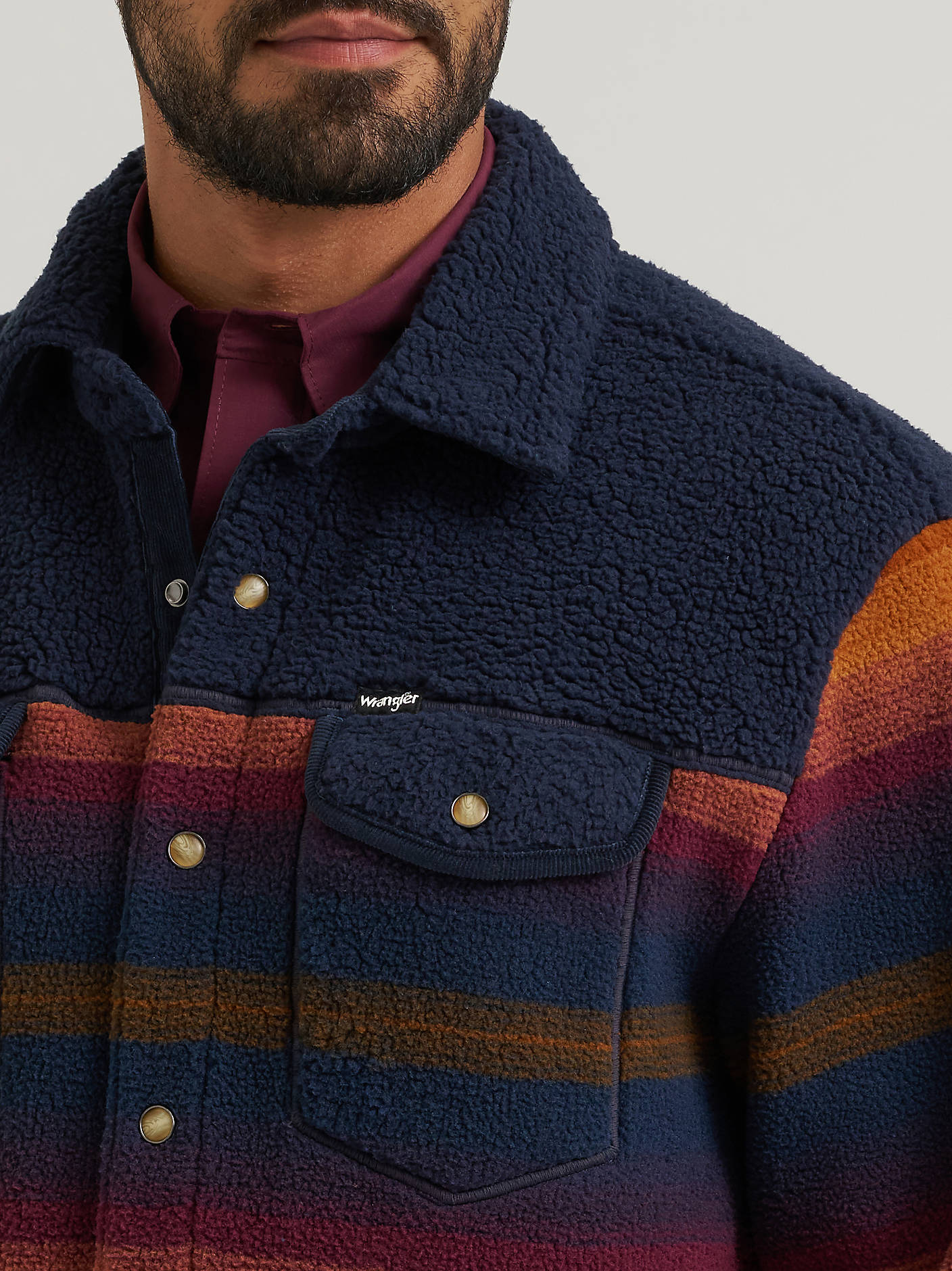 Wrangler Serape Fleece Shirt Jacket