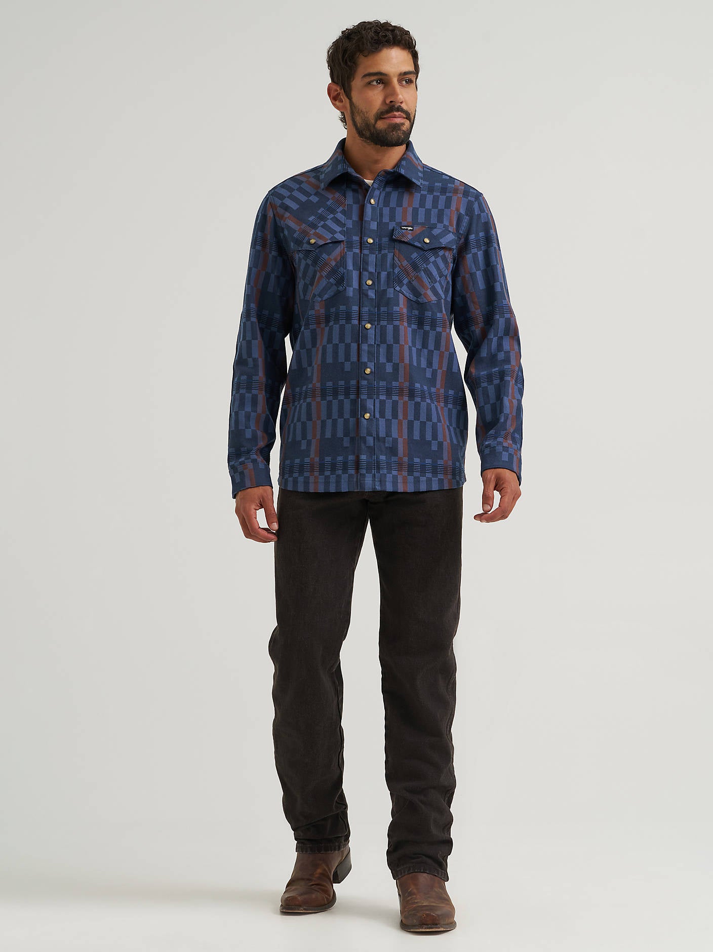 Wrangler Fractured Indigo Shirt Jacket