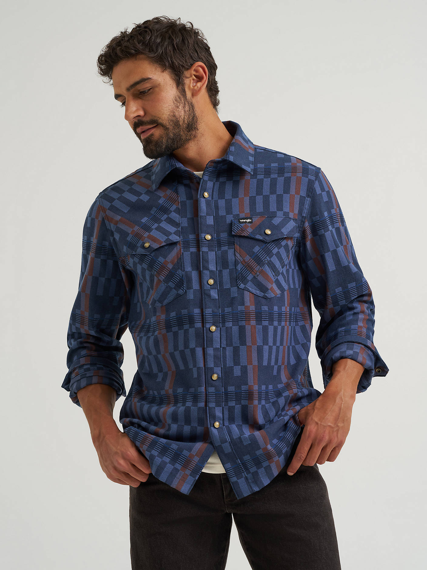 Wrangler Fractured Indigo Shirt Jacket