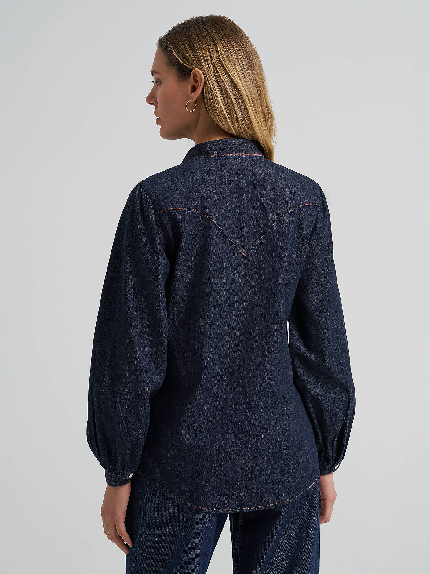 Rustic Denim Bow Snap Up