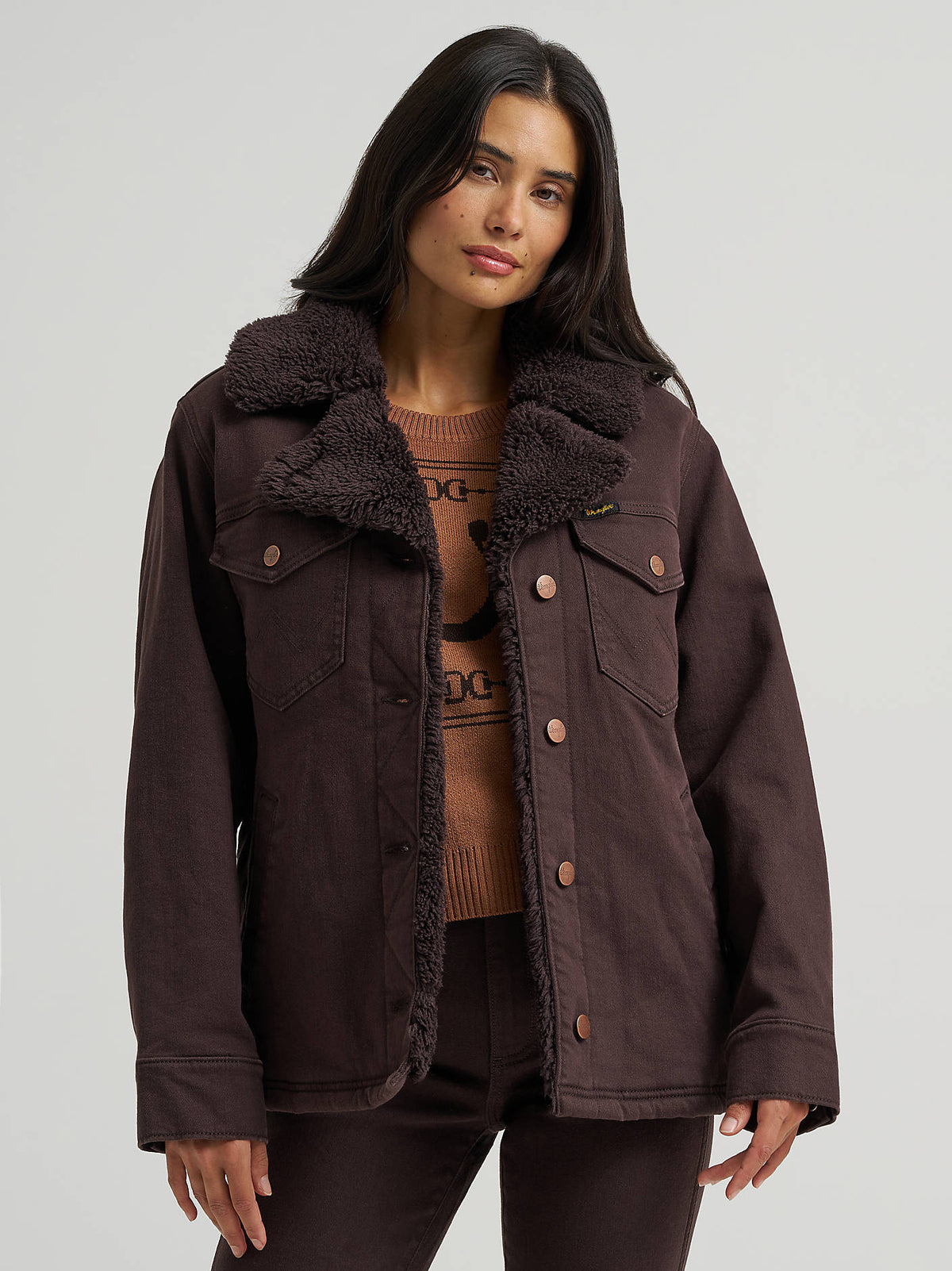 Wrangler Chocolate Sherpa Coat