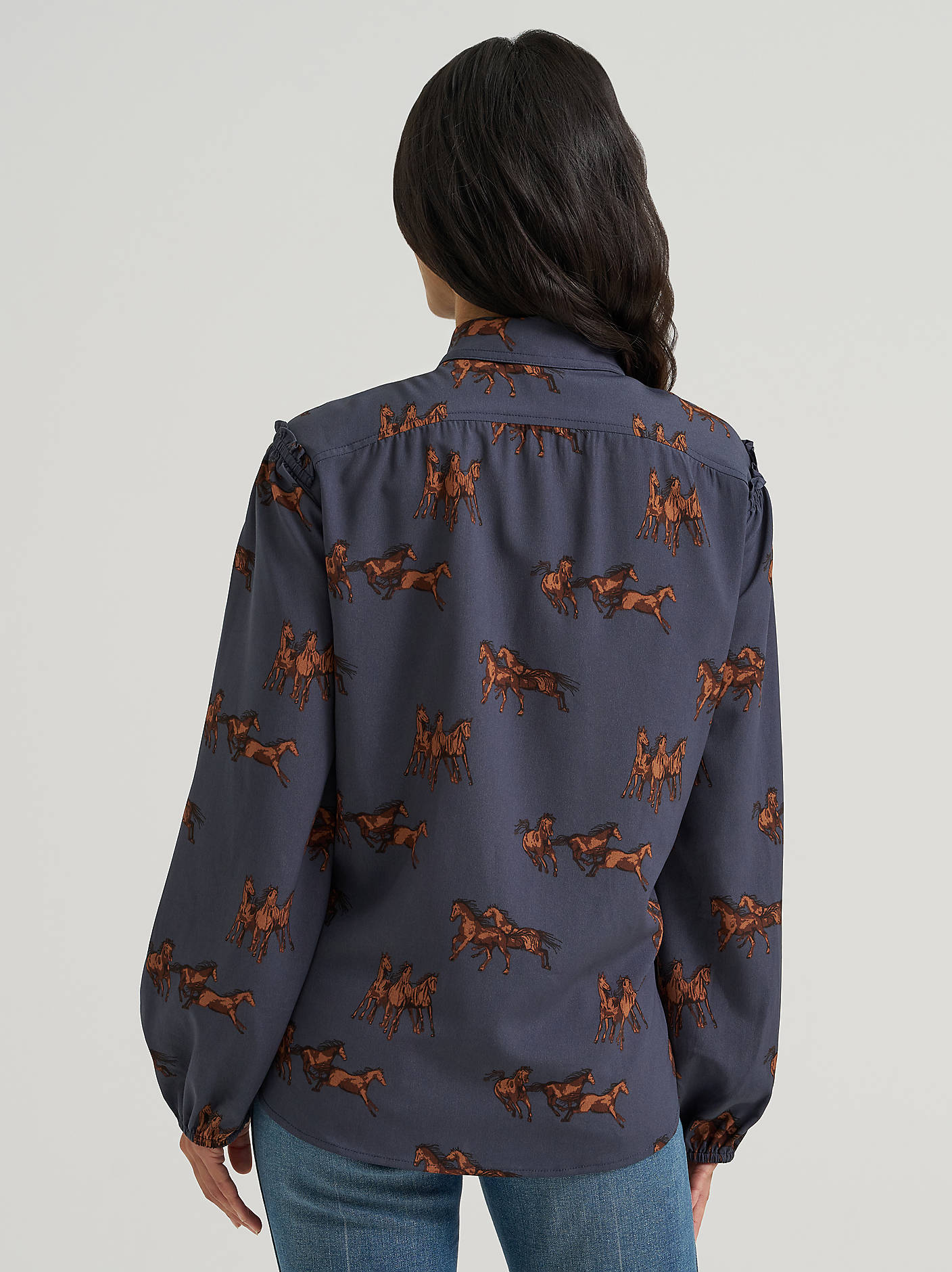 Chiffon Horses Blouse
