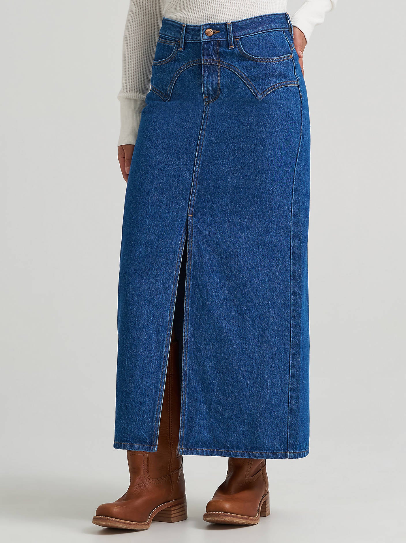 Wrangler Yoke Maxi Denim Skirt