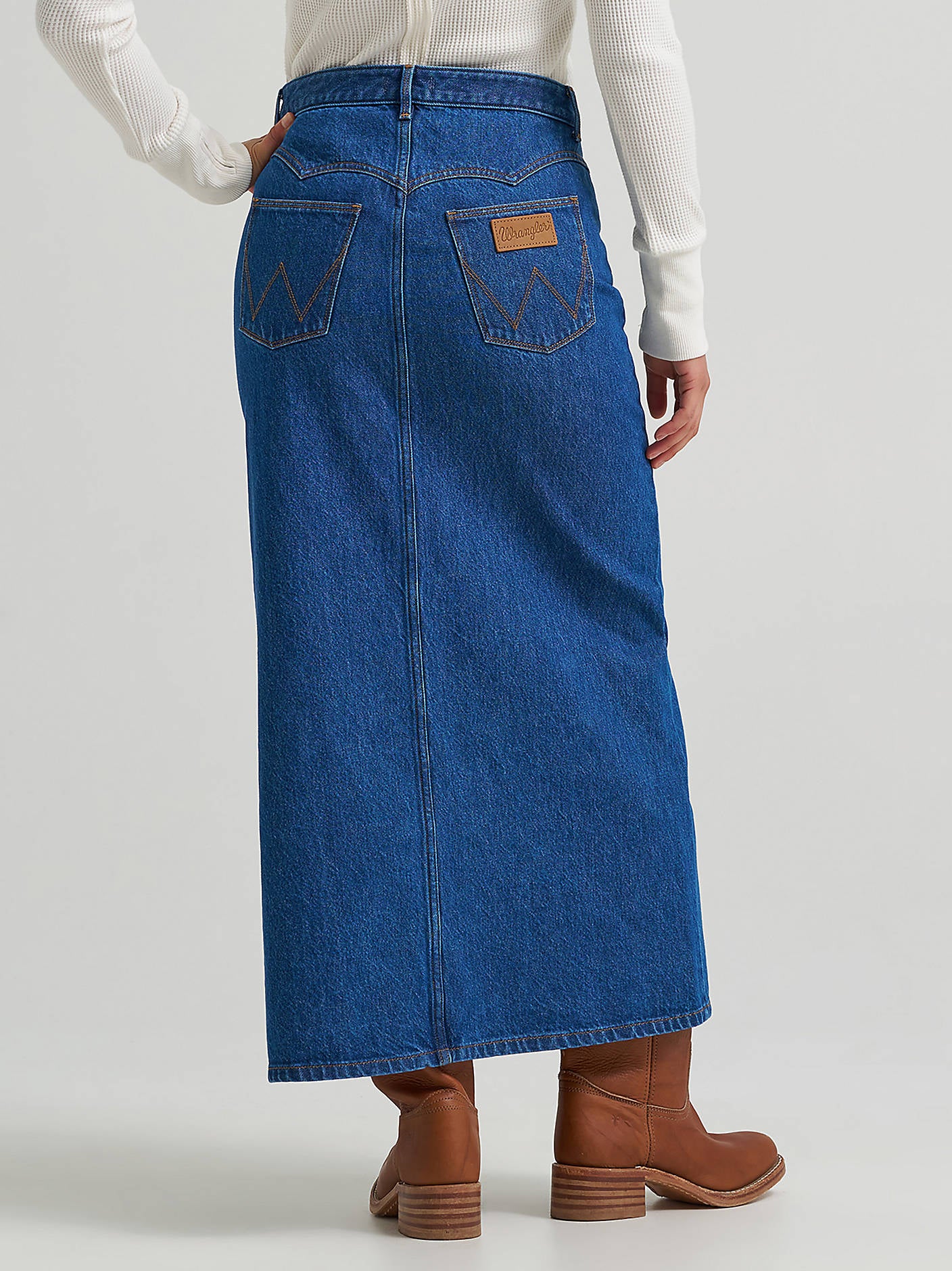 Wrangler Yoke Maxi Denim Skirt