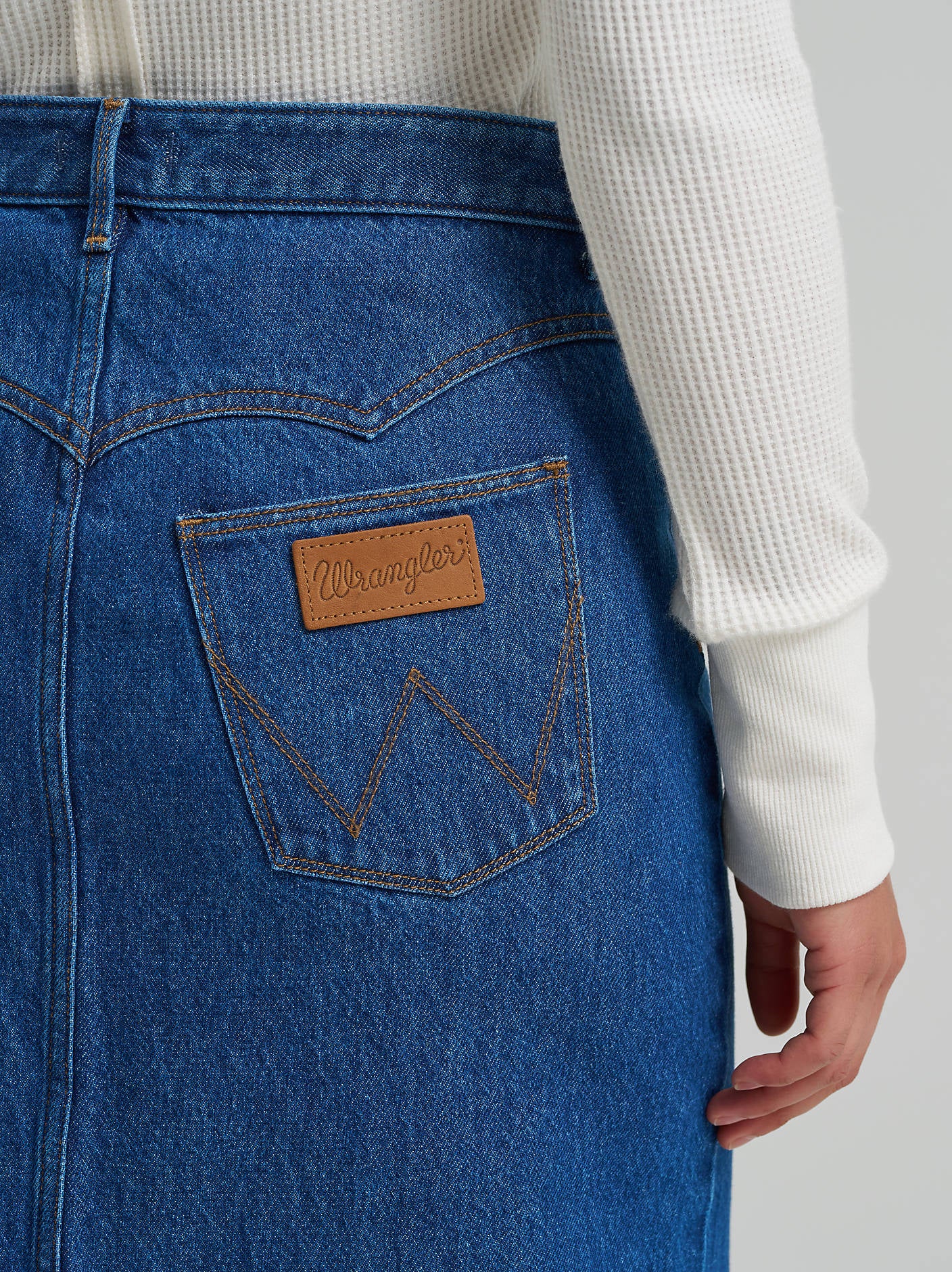 Wrangler Yoke Maxi Denim Skirt