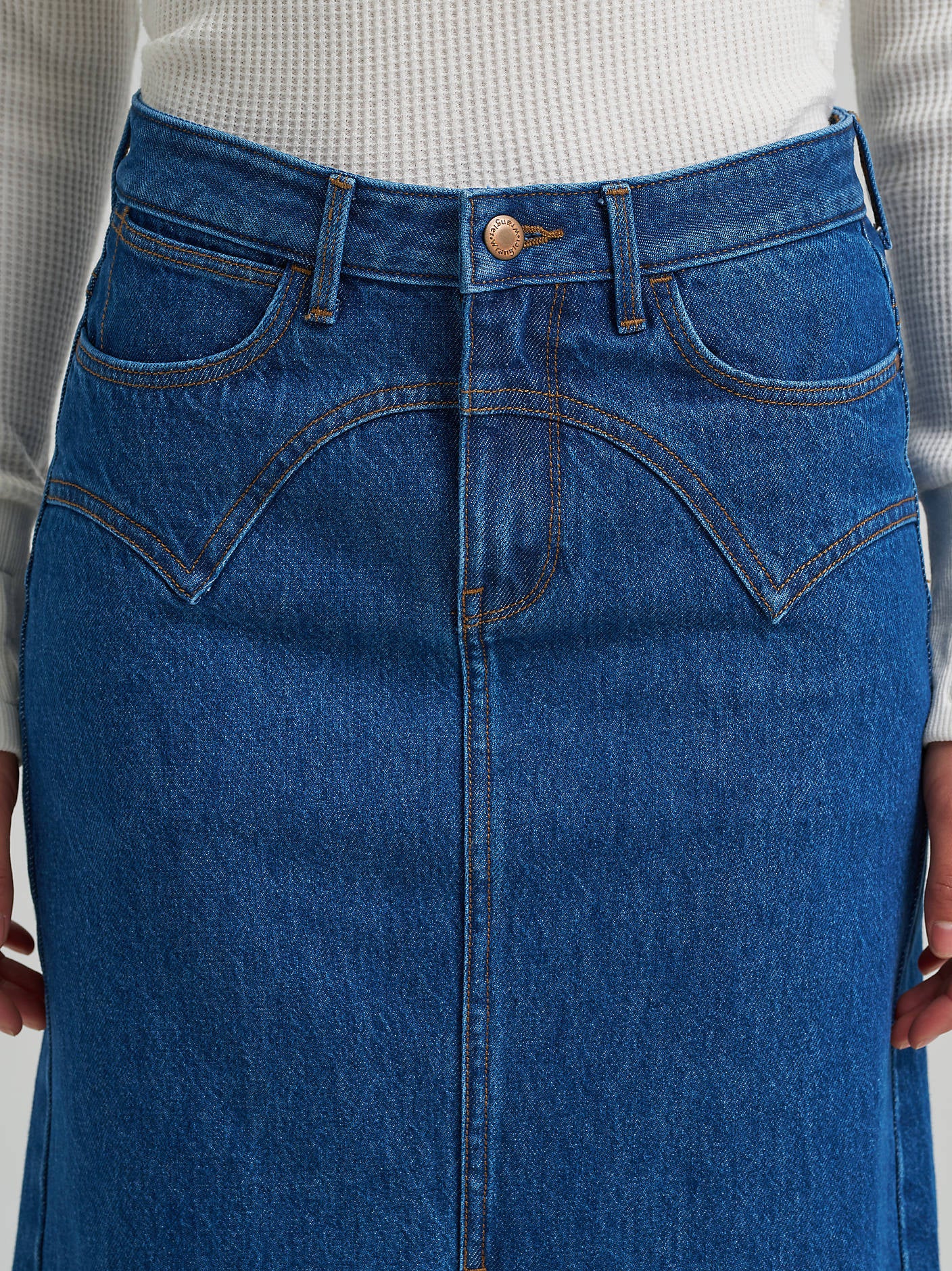 Wrangler Yoke Maxi Denim Skirt