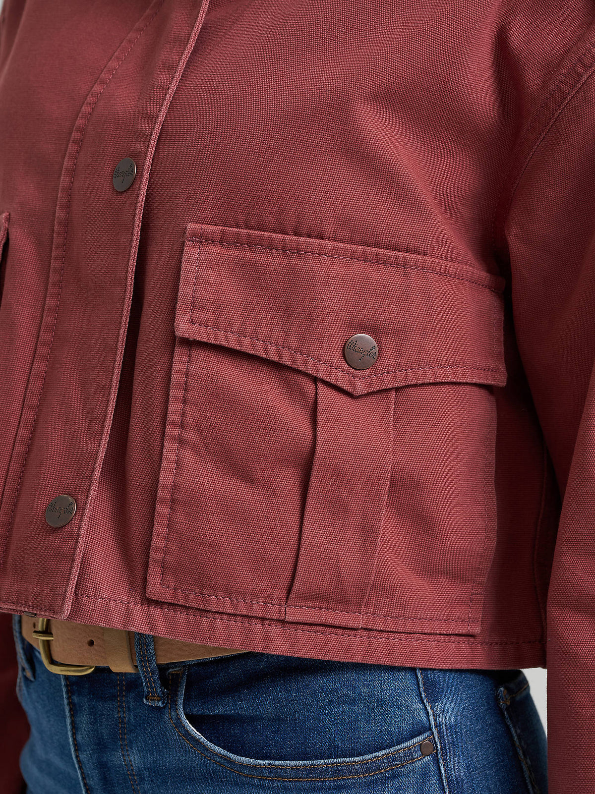 Wrangler Rose Denim Cropped Jacket