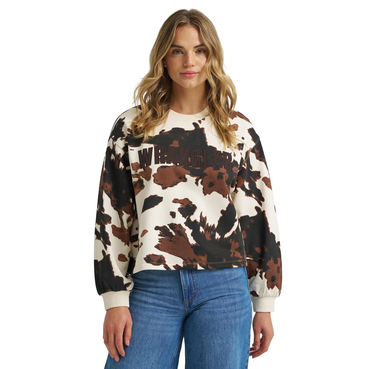 Wrangler Cow Cropped Hoodie