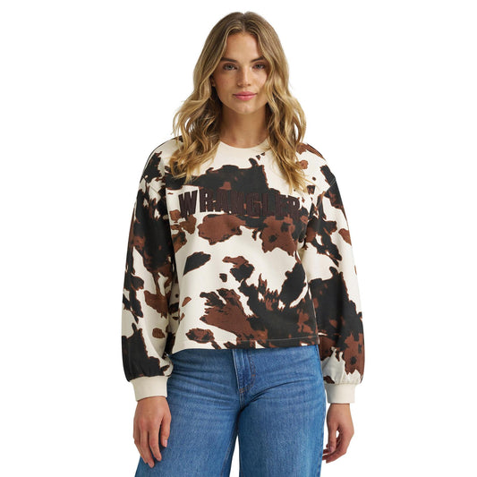 Wrangler Cow Cropped Hoodie