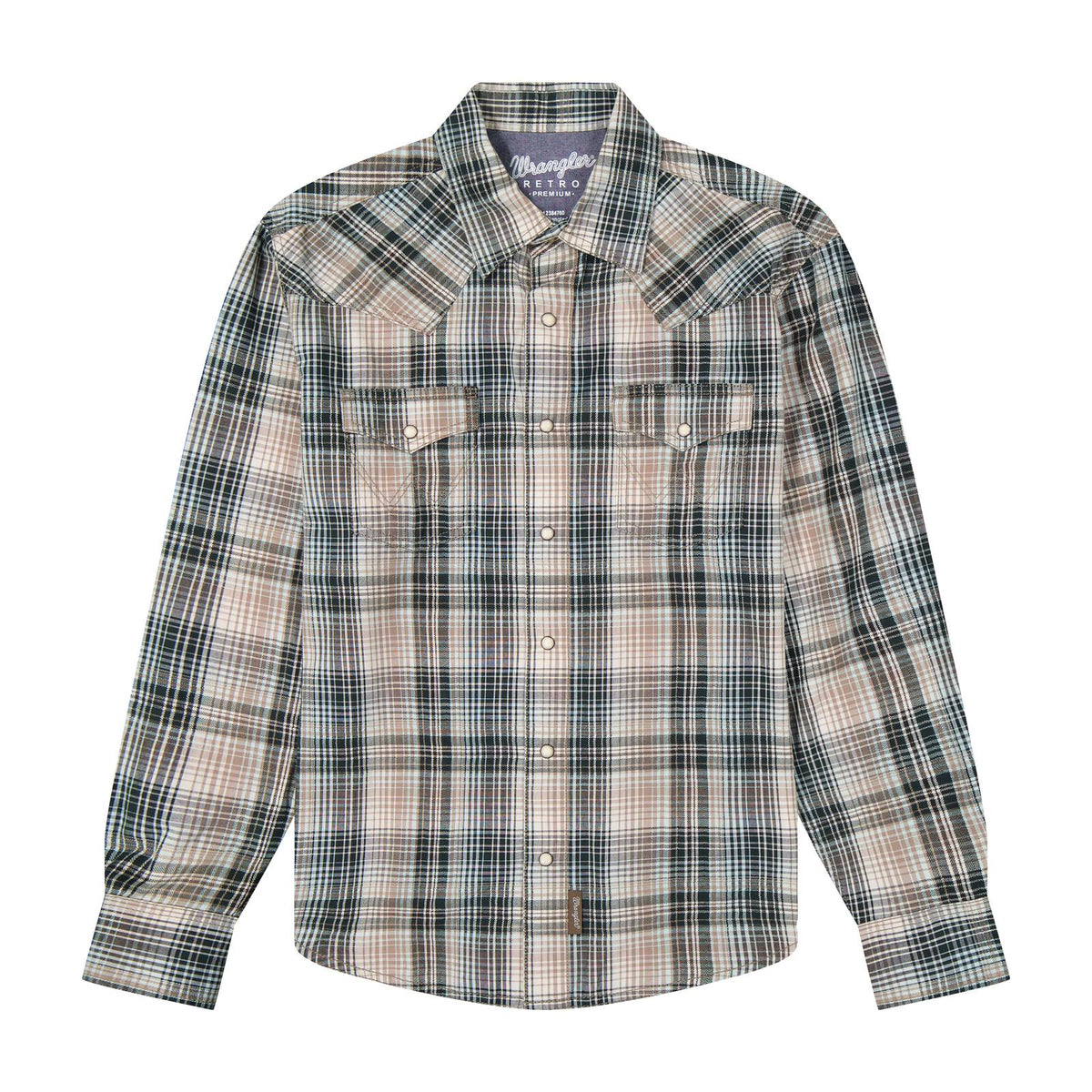Wrangler Green Plaid Snap Up