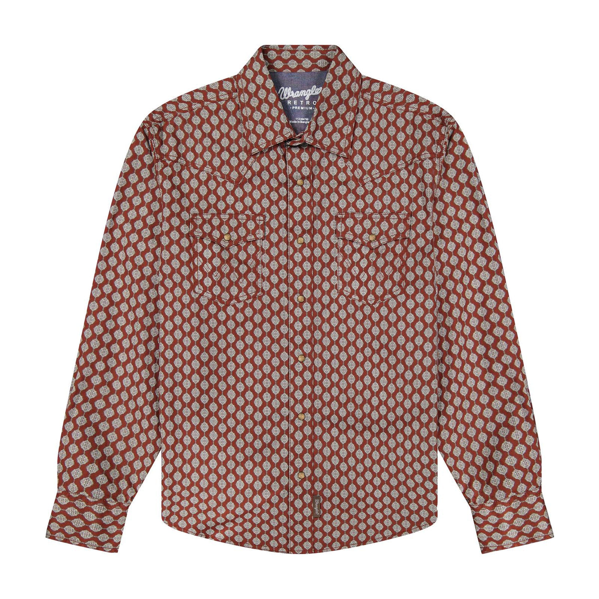 Wrangler Red Medallion Snap Up