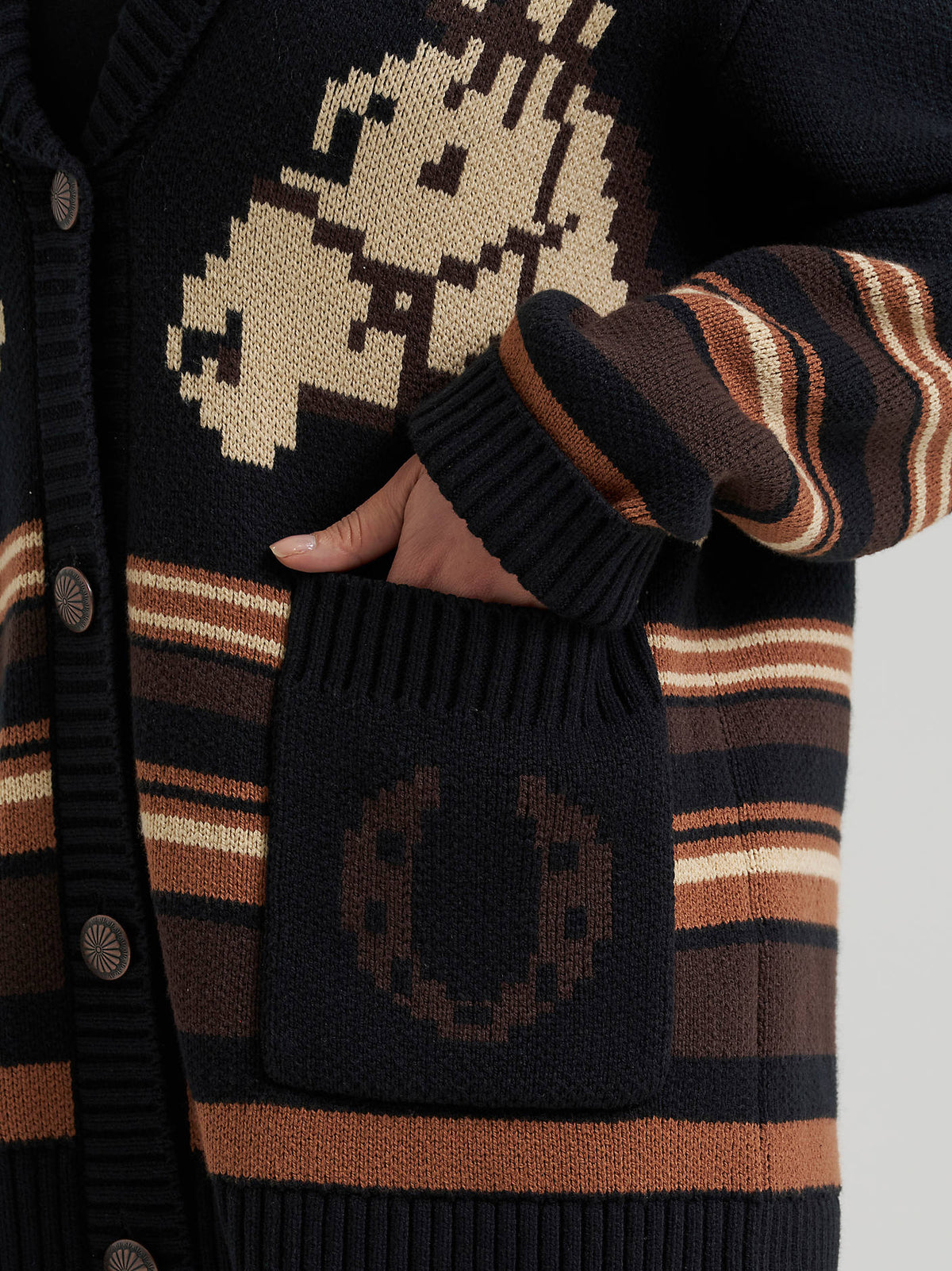 Wrangler Horses Black Cardigan