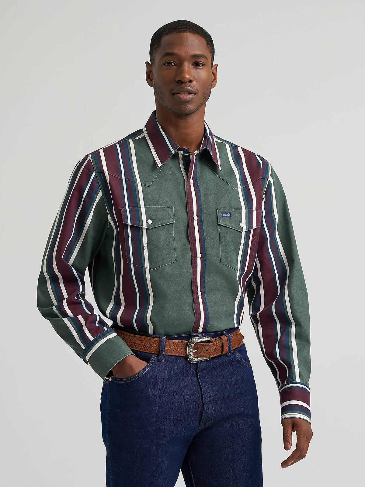 Wrangler Men's Brushpopper Gem Snap Up