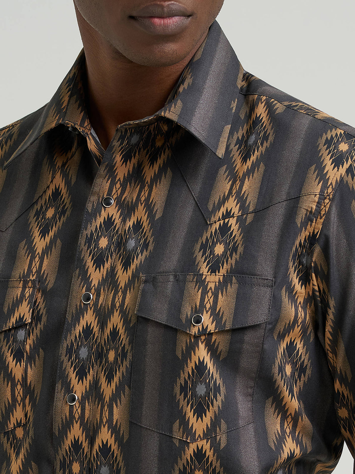 Wrangler Checotah Tan Aztec Snap Up
