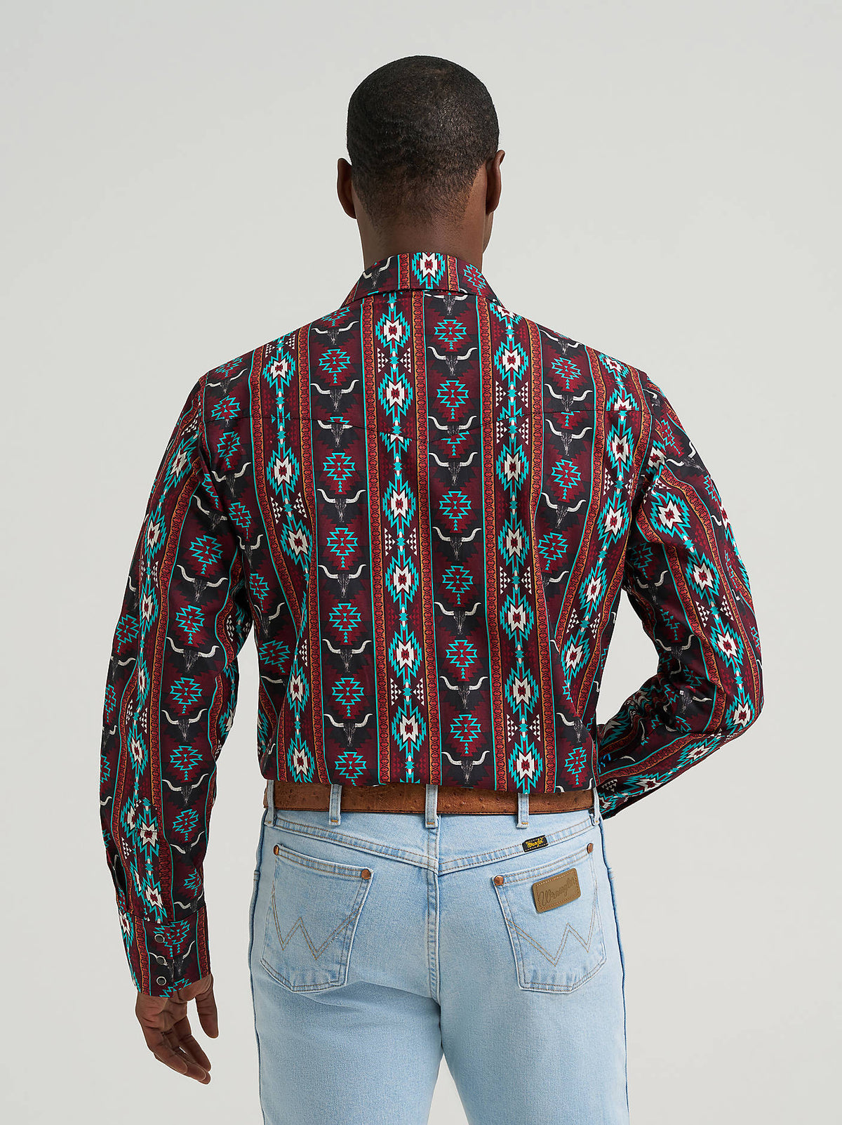 Wrangler Checotah Maroon Snap Up