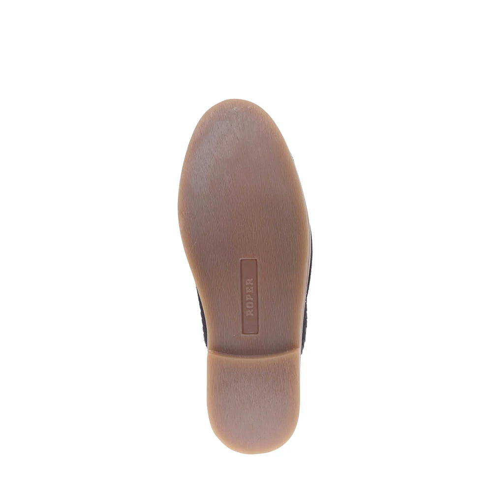 Roper Hampton Black Cow Suede Clog
