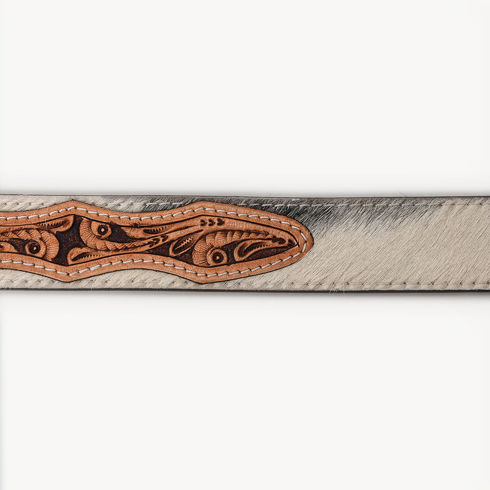 American Darling Brown & Floral Leather Belt