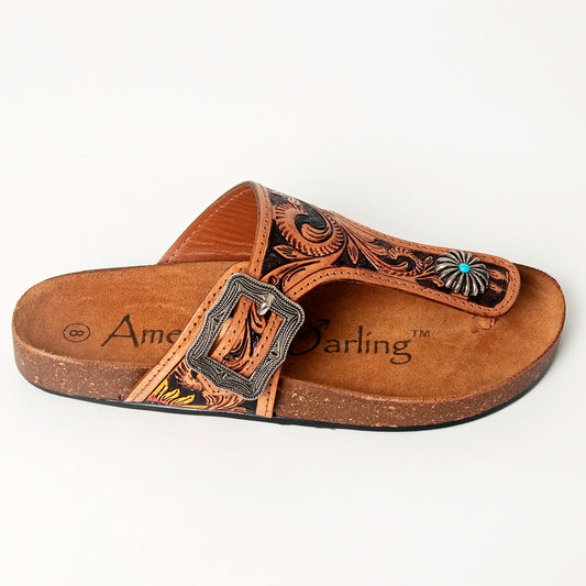Sunflower Tooled Thong Sandals