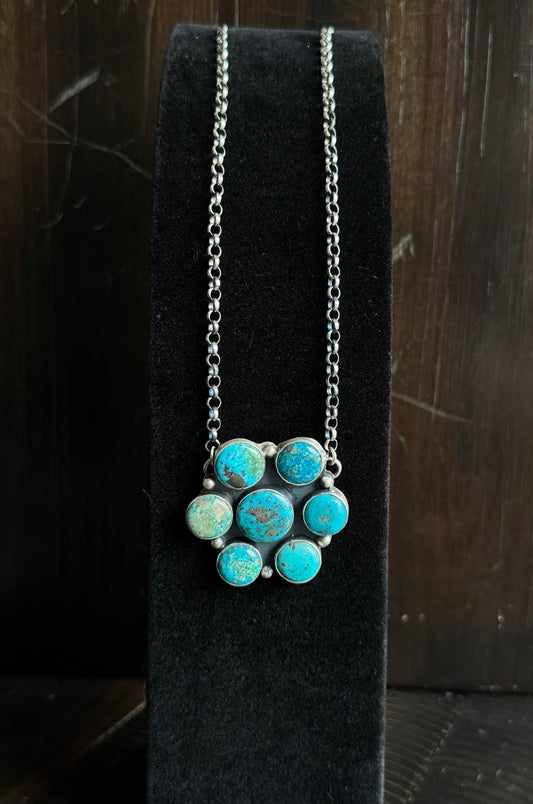 Authentic Isabella Turquoise Cluster Necklace