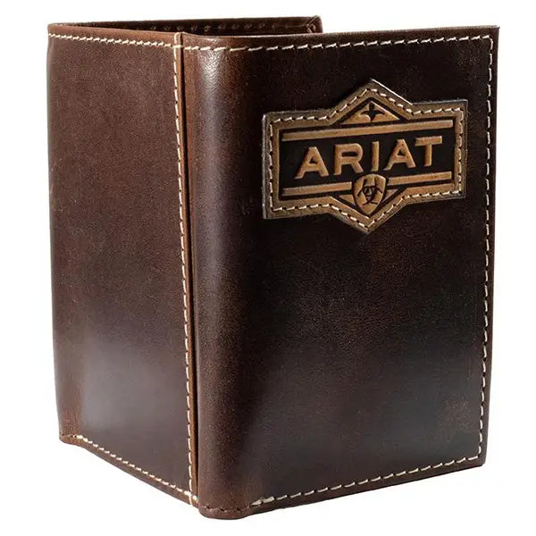 Men's Embossed Patch Trifold Wallet