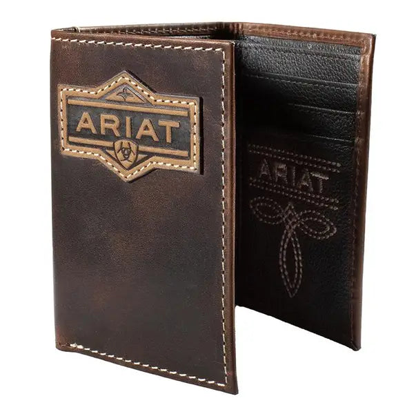 Men's Embossed Patch Trifold Wallet