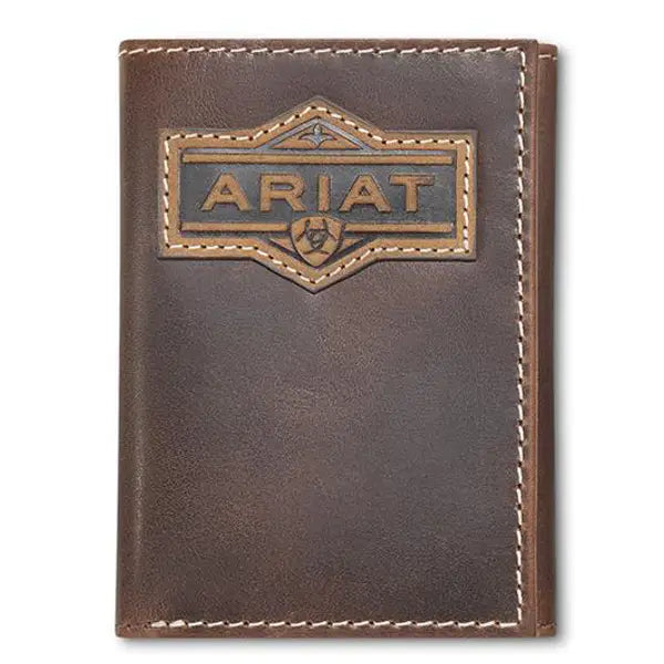 Men's Embossed Patch Trifold Wallet