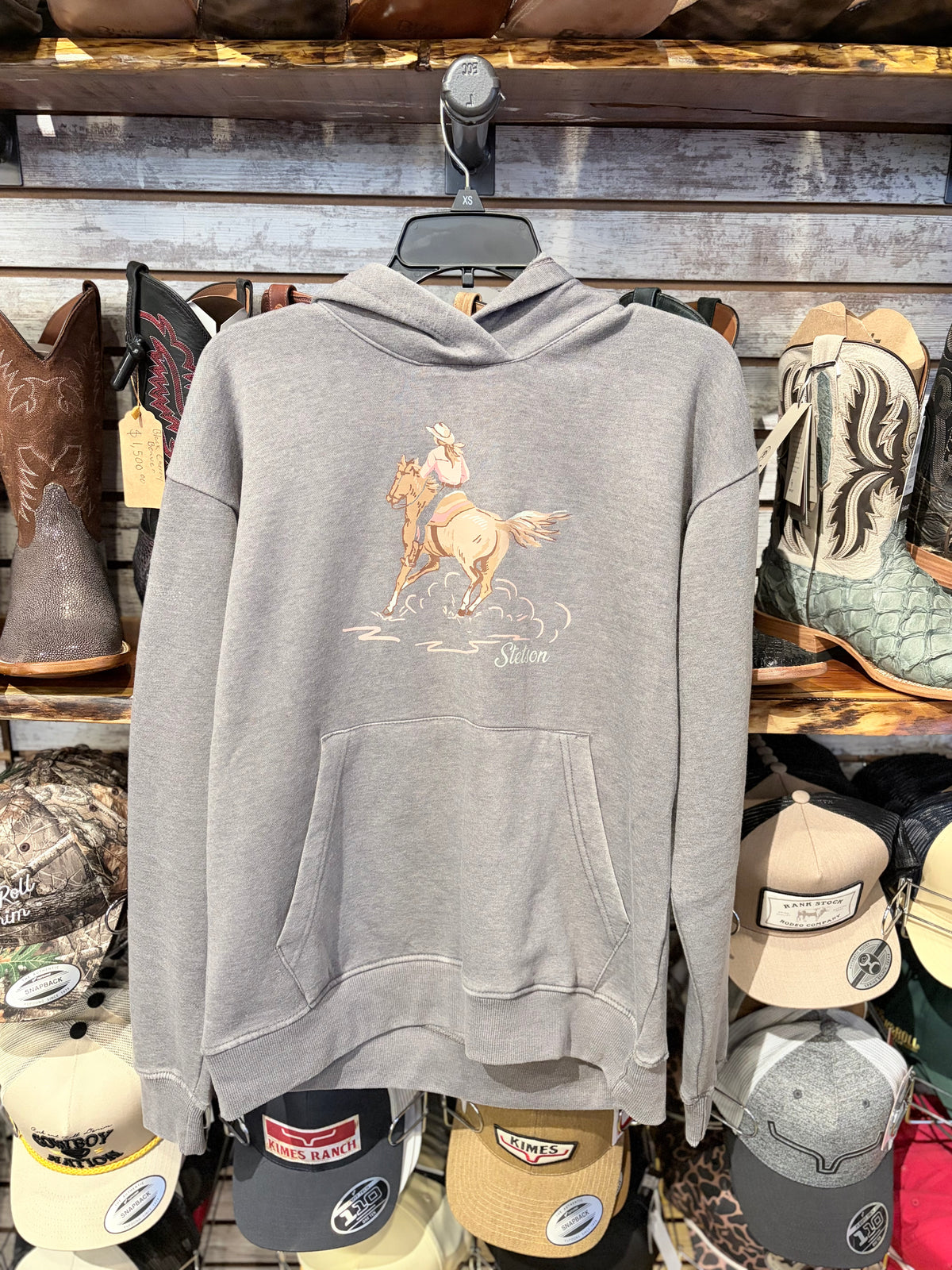 Stetson Riding Off Grey Hoodie