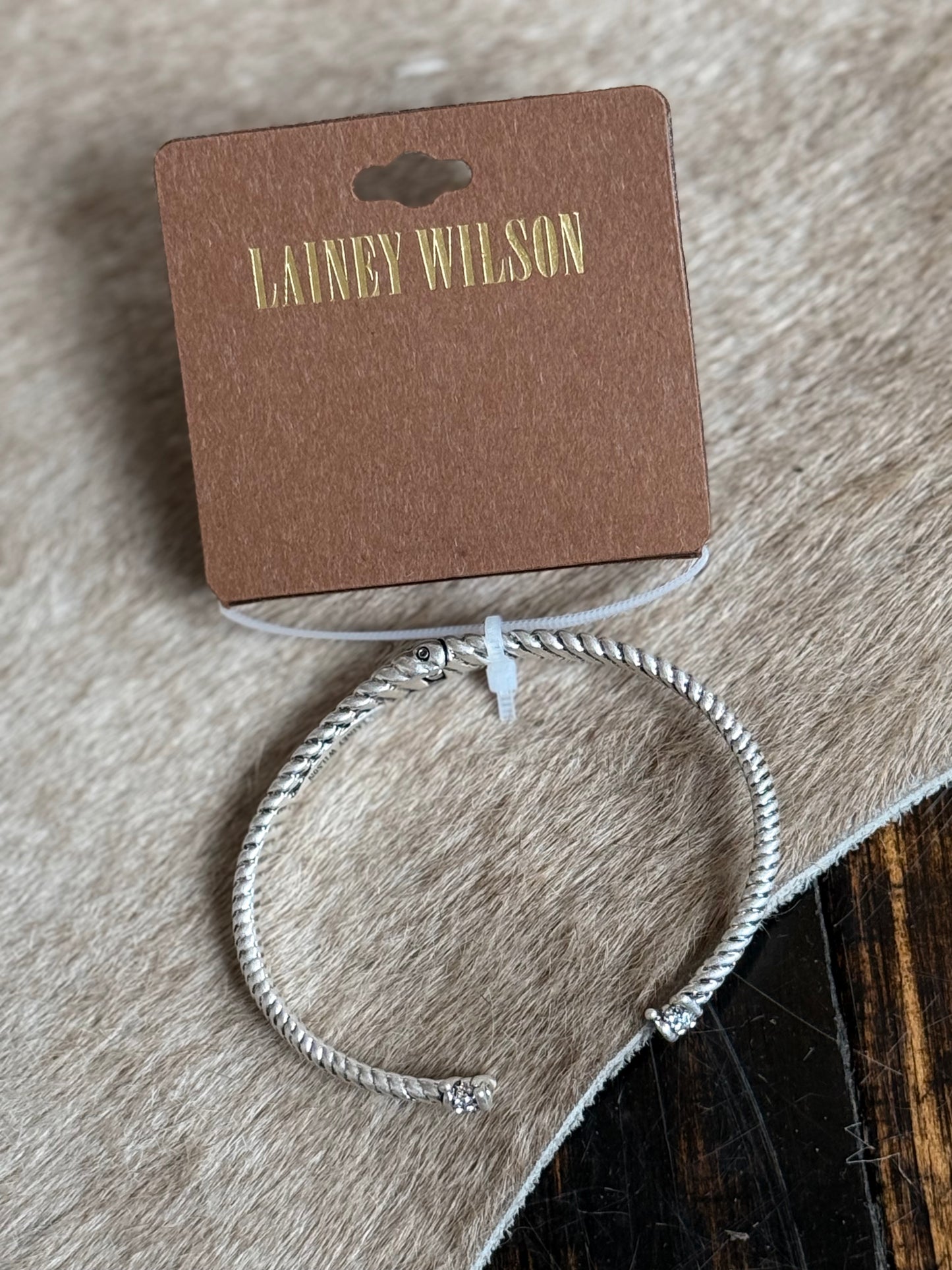 Lainey Wilson Pave Barb Wire Cuff Bracelet